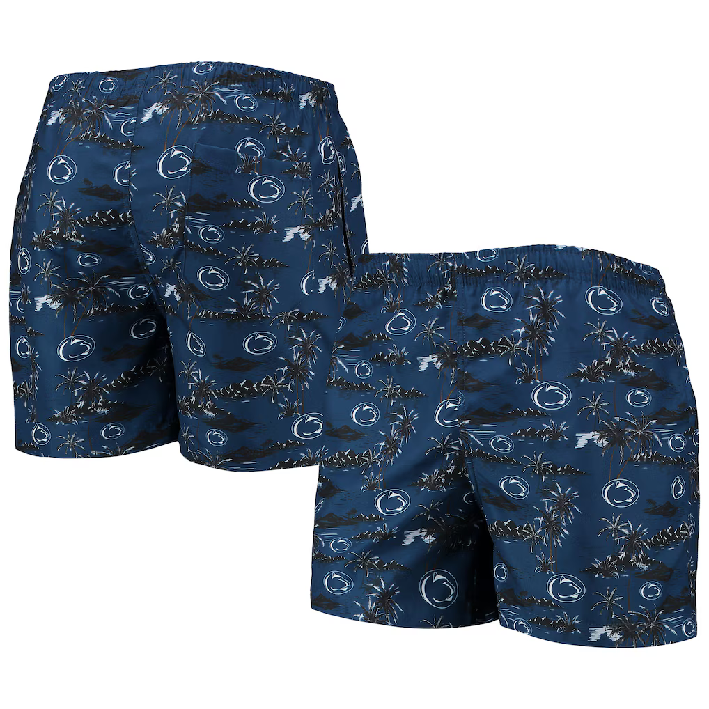 FOCO Pennsylvania State Nittany Lions Floral Island Palm Swim Trunks Men's Small