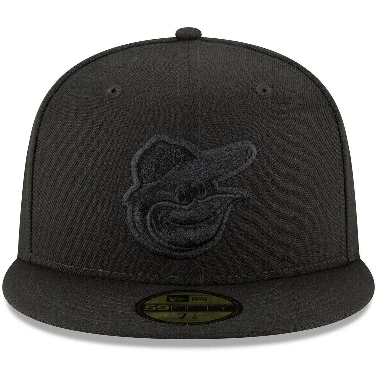 New Era Baltimore Orioles Black On Black 59Fifty Mens Cap MLB Basic Fitted Hat Cap