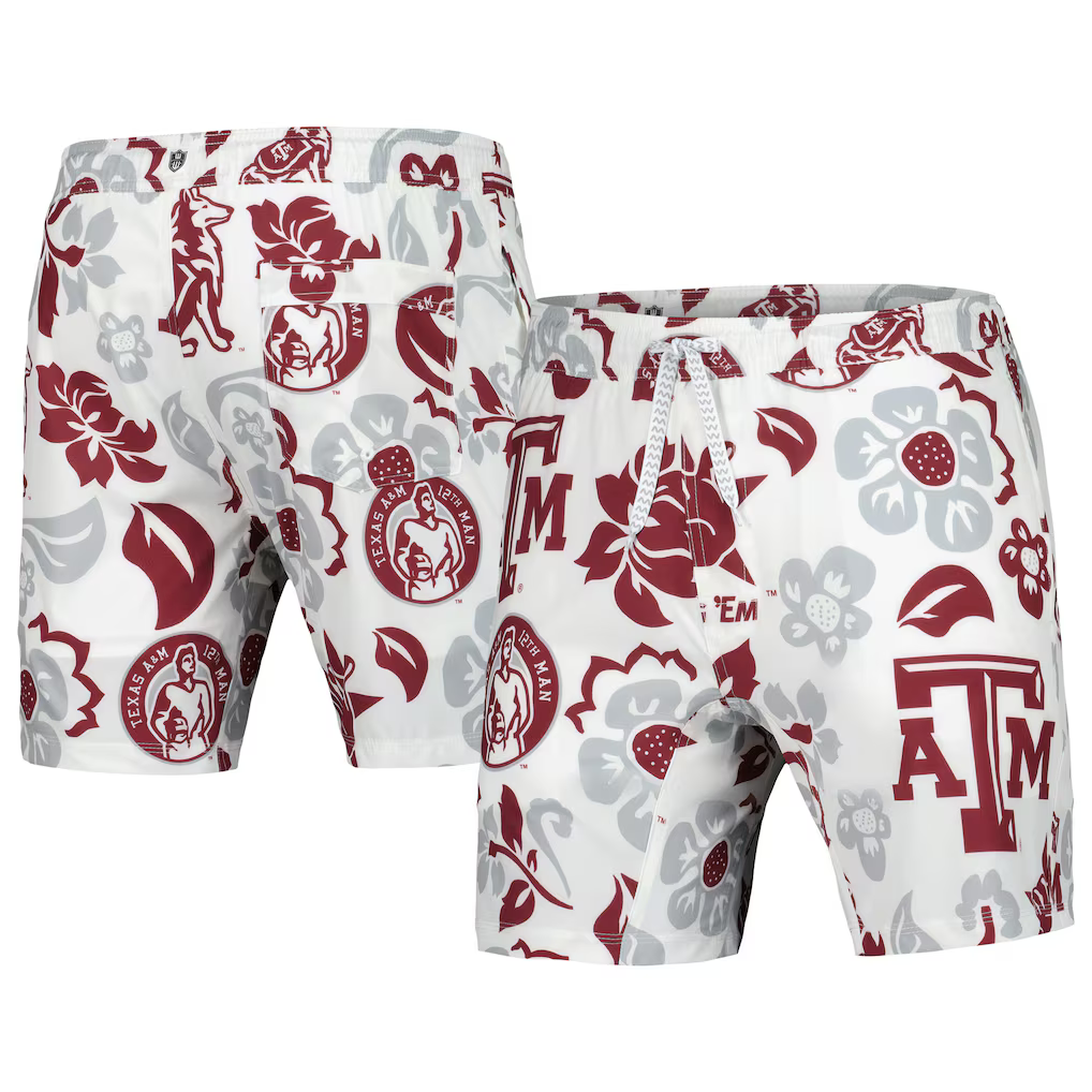 Wes & Willy Texas A&M Aggies NCAA Hawaiian Vault Tech Swimming Trunks Mens XXXL