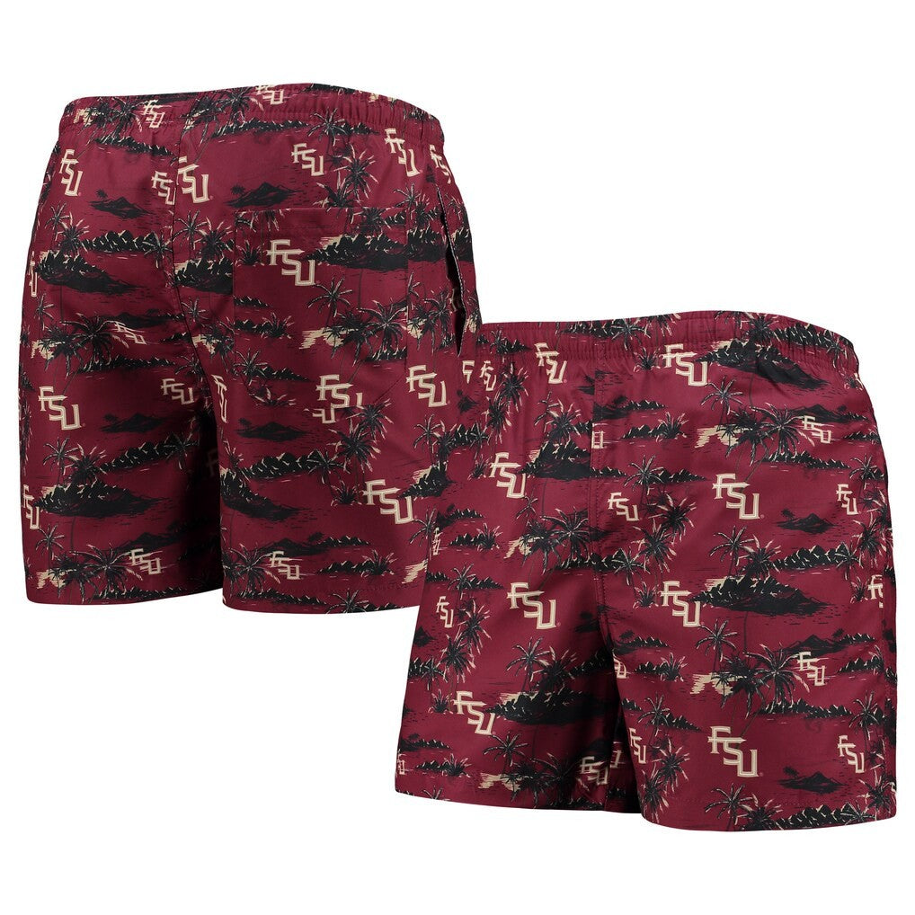 FOCO Florida State Seminoles FSU Floral Island Palm Swim Trunks Men's Size 2XL