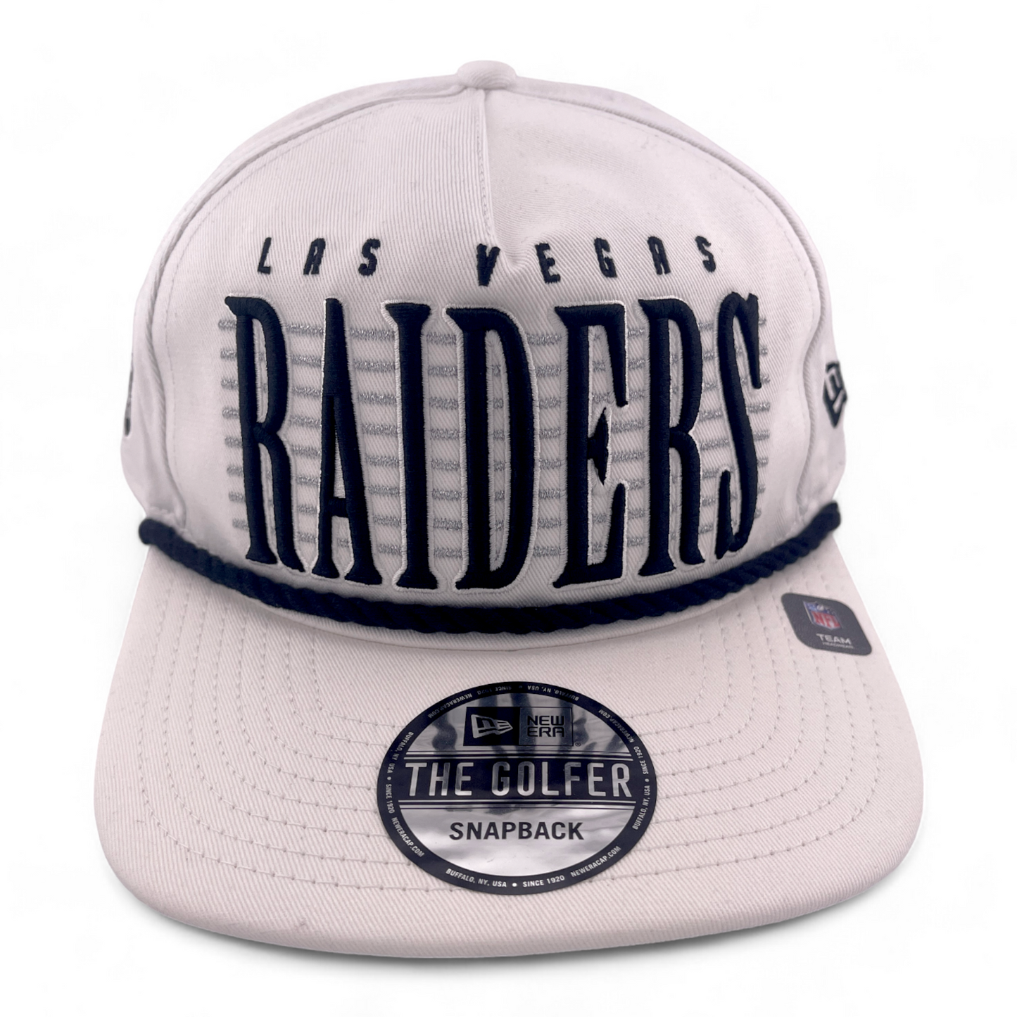 New Era Las Vegas Raiders NFL Line Script The Golfer Rope A-Frame Snapback Hat