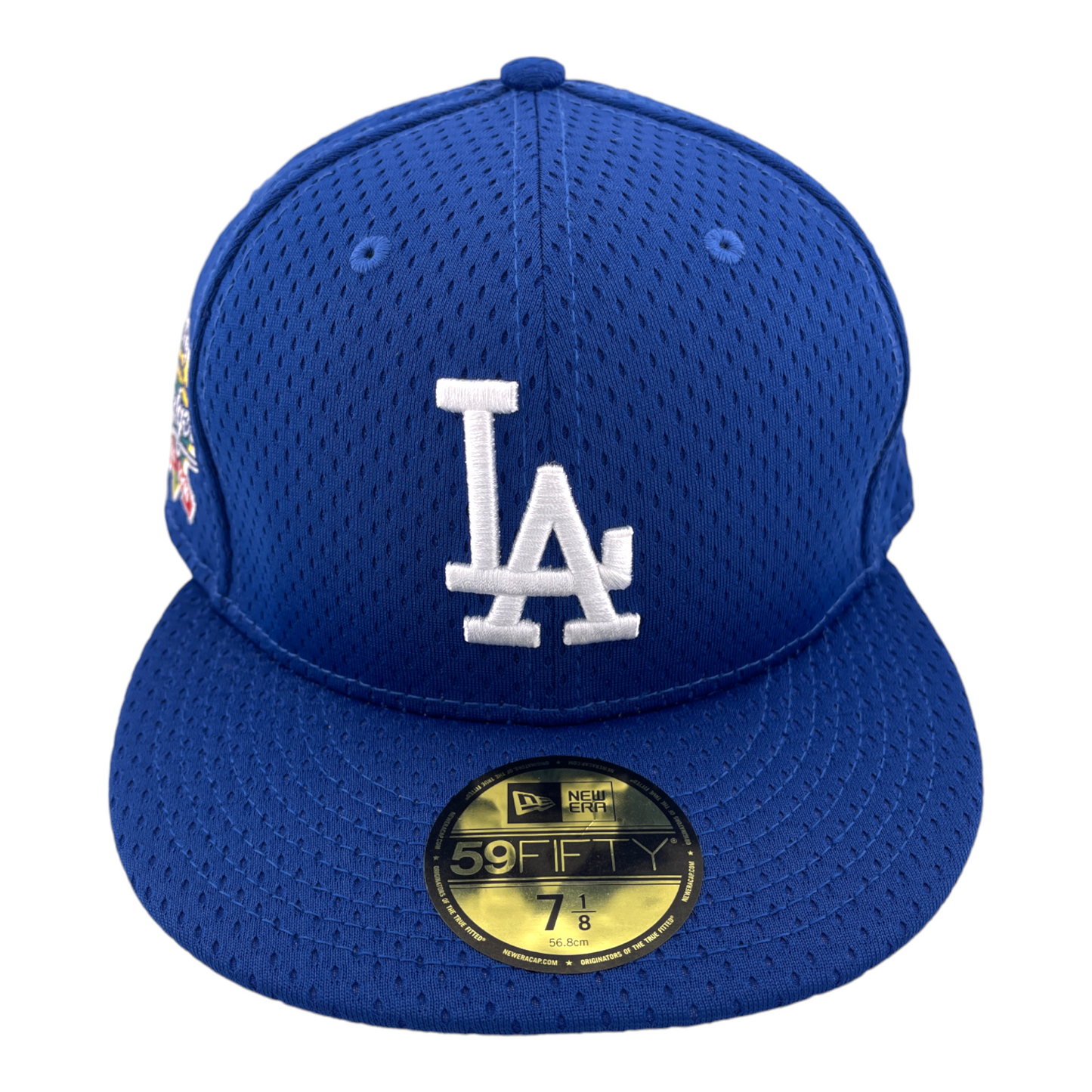 New Era Los Angeles Dodgers LA 90s Throwback Mesh Patch Blue 59FIFTY Fitted Hat Cap