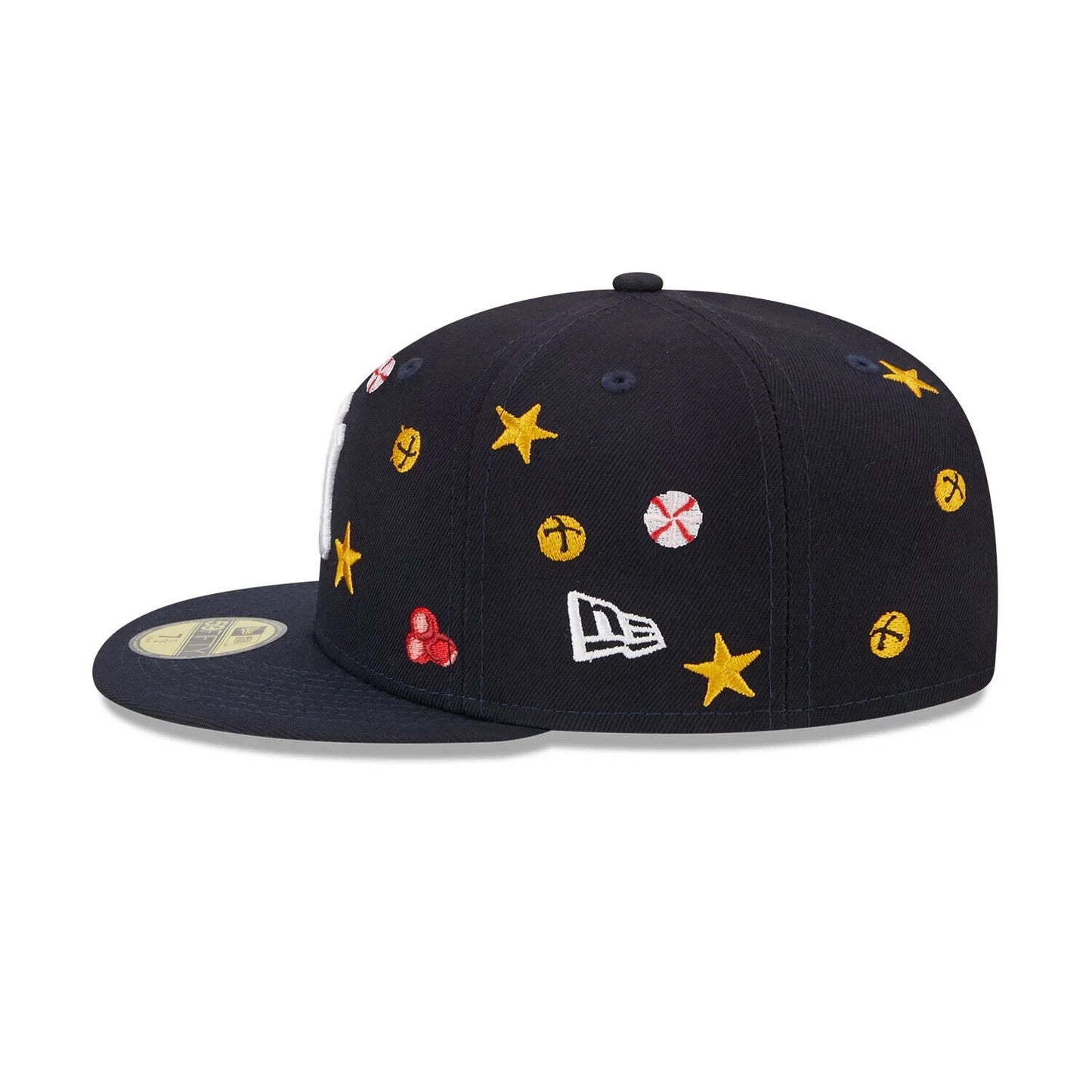 New Era New York Yankees Holly Christmas Holiday Navy 59FIFTY Fitted Hat Cap