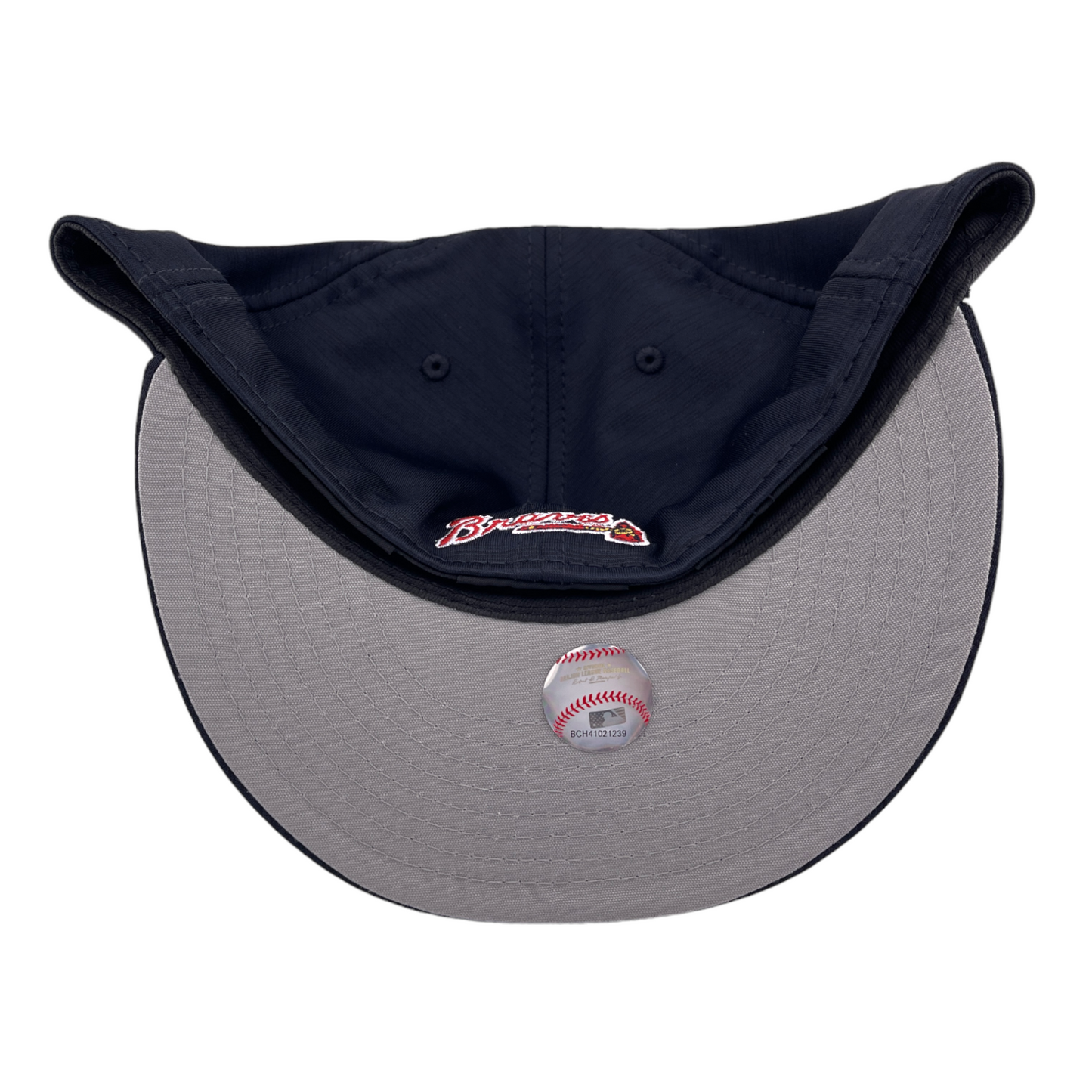 New Era Atlanta Braves 2023 Clubhouse Navy Blue/Grey UV MLB 59FIFTY Fitted Hat