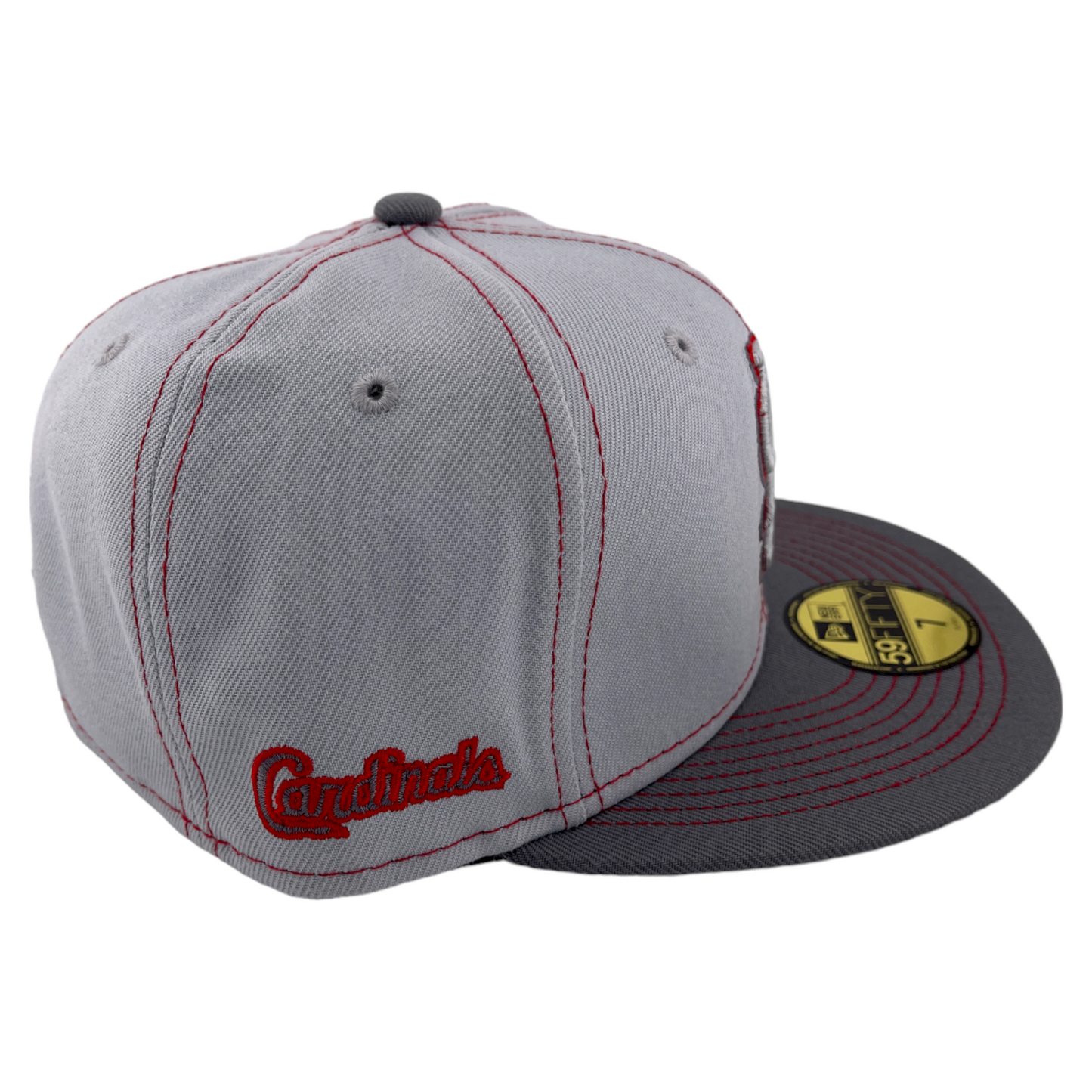 New Era St. Louis Cardinals MLB Grey Pop Pack Red Stitch 59Fifty Fitted Hat Cap