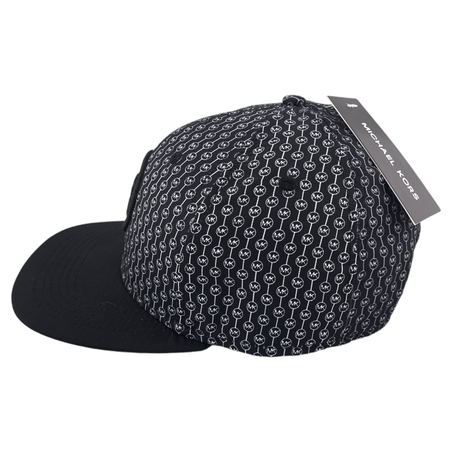 NWT Michael Kors All Over Logo Black/White Adjustable Snapback Baseball Hat Cap