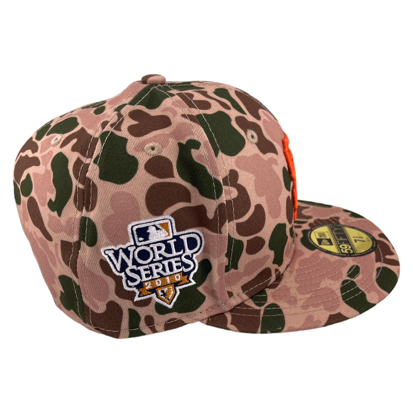 New Era San Francisco Giants 2010 World Series Pach Duck Camo 59FIFTY Fitted Hat Cap