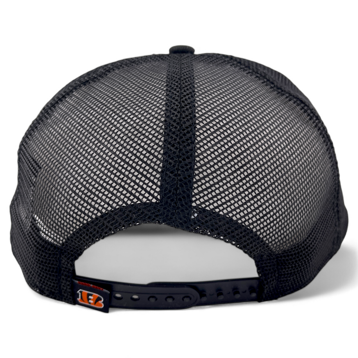 New Era Cincinnati Bengals NFL Script Logo 9FIFTY Mesh Back Snapback Hat Cap