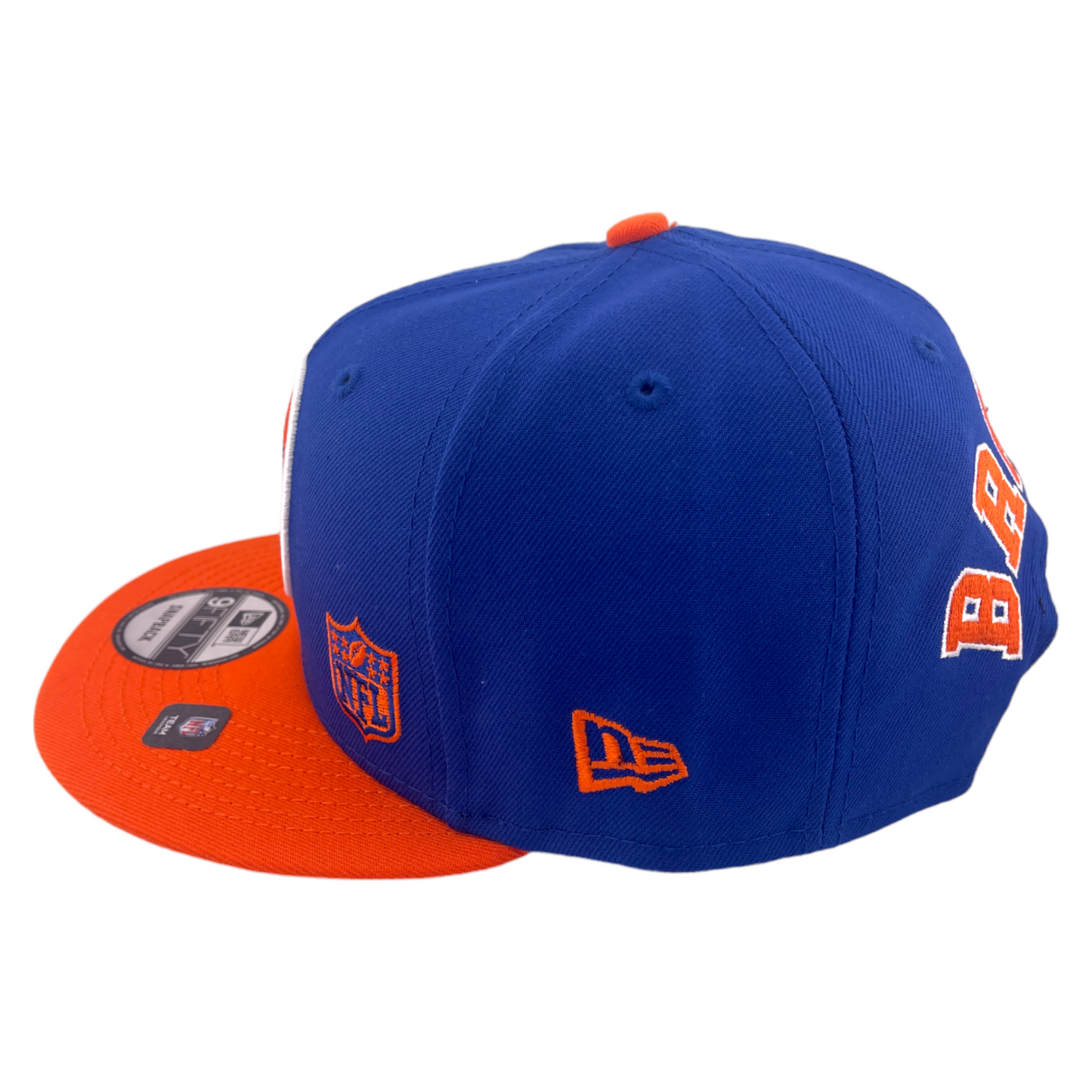 New Era Denver Broncos Throwback Logo Blue/Orange Green NFL 9FIFTY Snapback Hat Cap