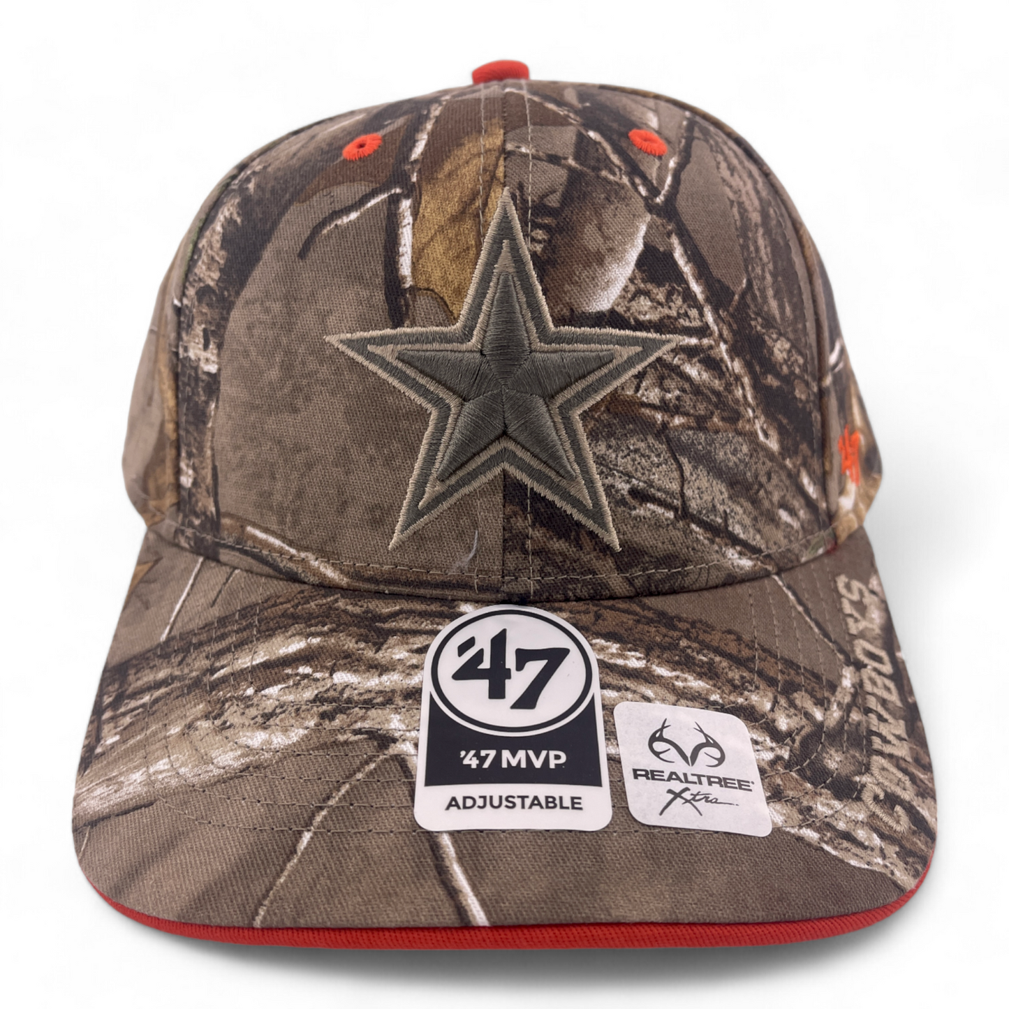 47 Brand Dallas Cowboys NFL Realtree Camouflage Camo MVP Adjustable Back Hat Cap