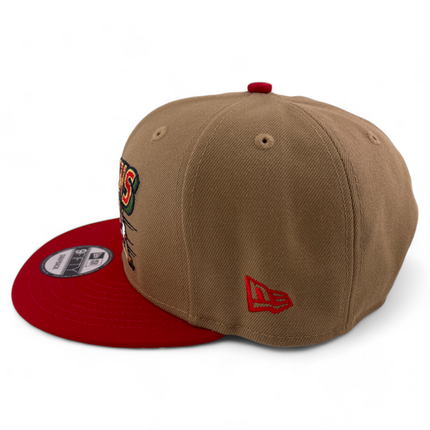 New Era Buffalo Bisons MiLB Tan/Red Re-Dub 9FIFTY Snapback Adjustable Hat Cap
