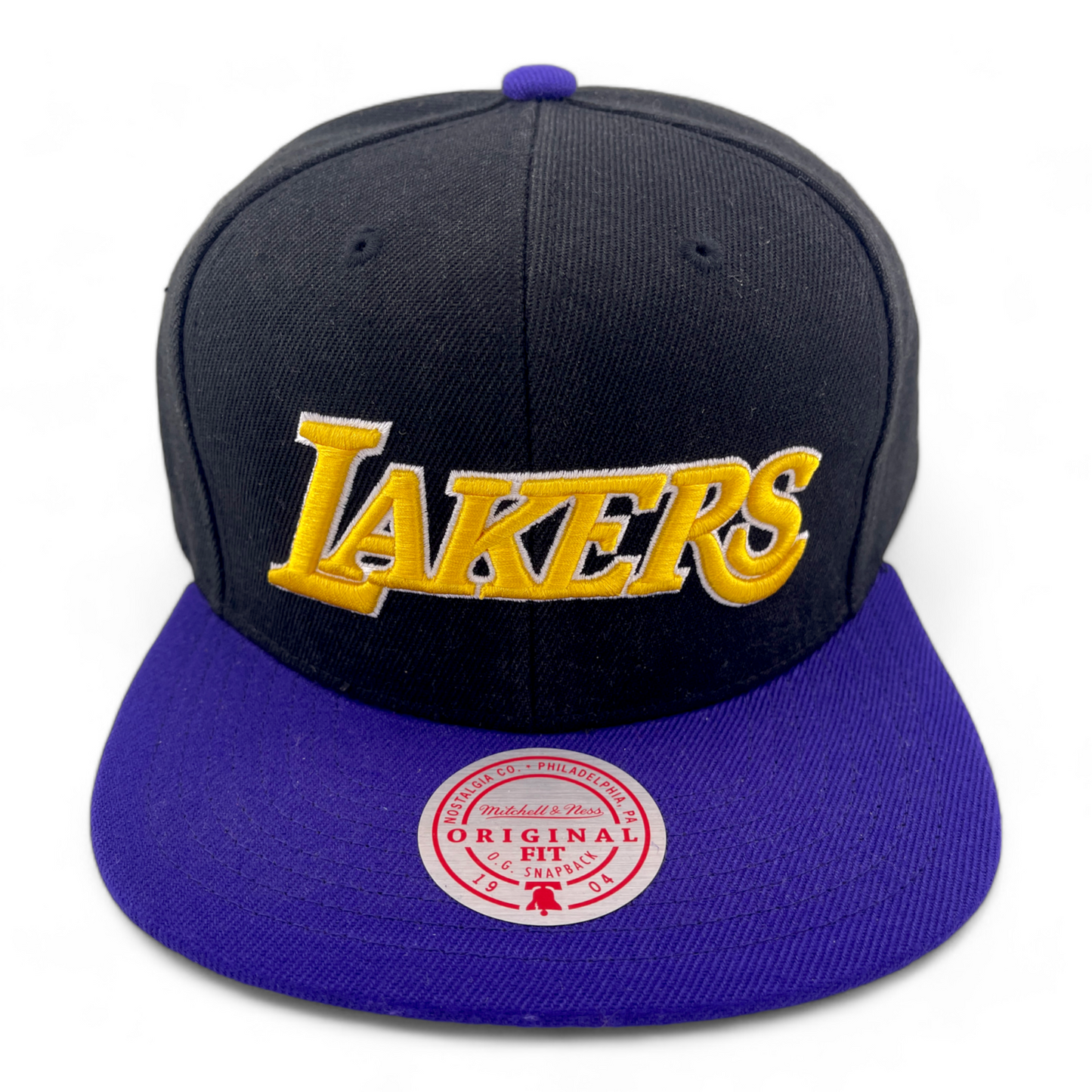 Mitchell & Ness Los Angeles Lakers NBA Core Basic Script Logo Snapback Hat Cap