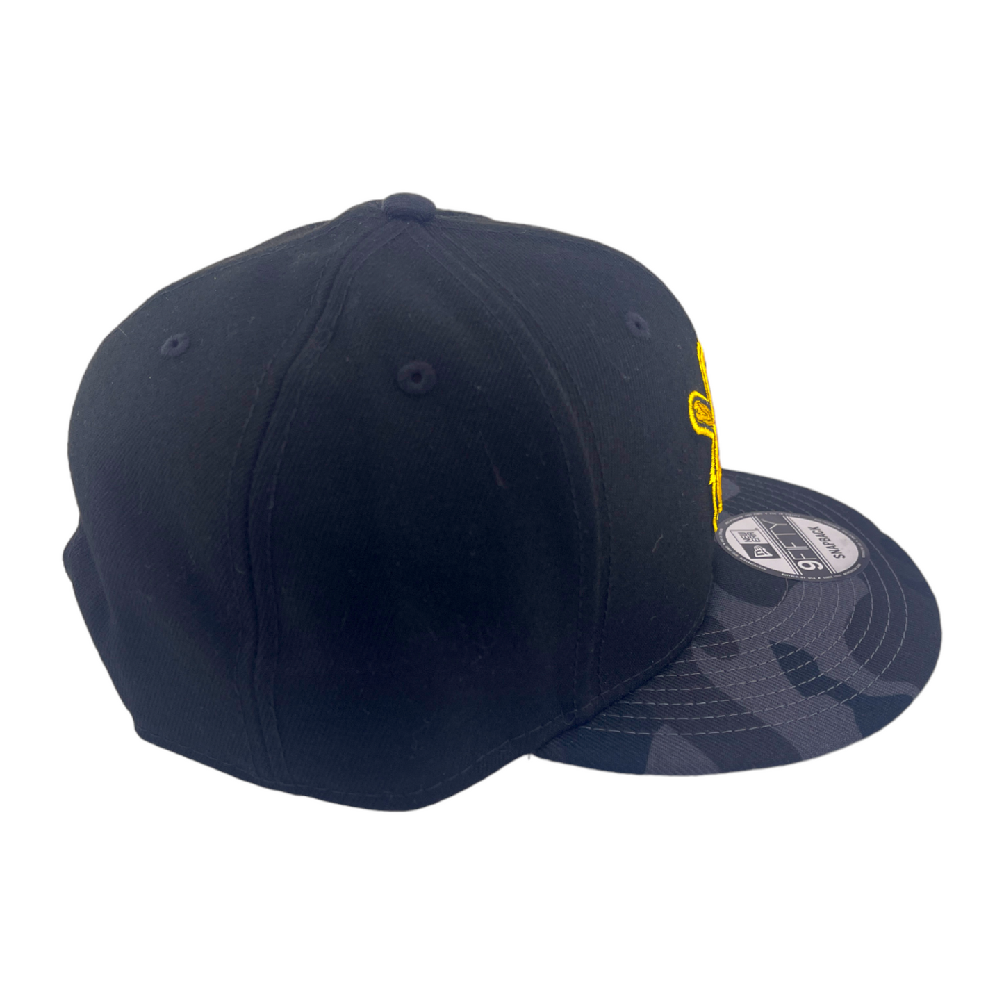 New Era Pittsburgh Pirates Logo Camo Visor Black/Grey UV 9FIFTY Snapback Hat Cap