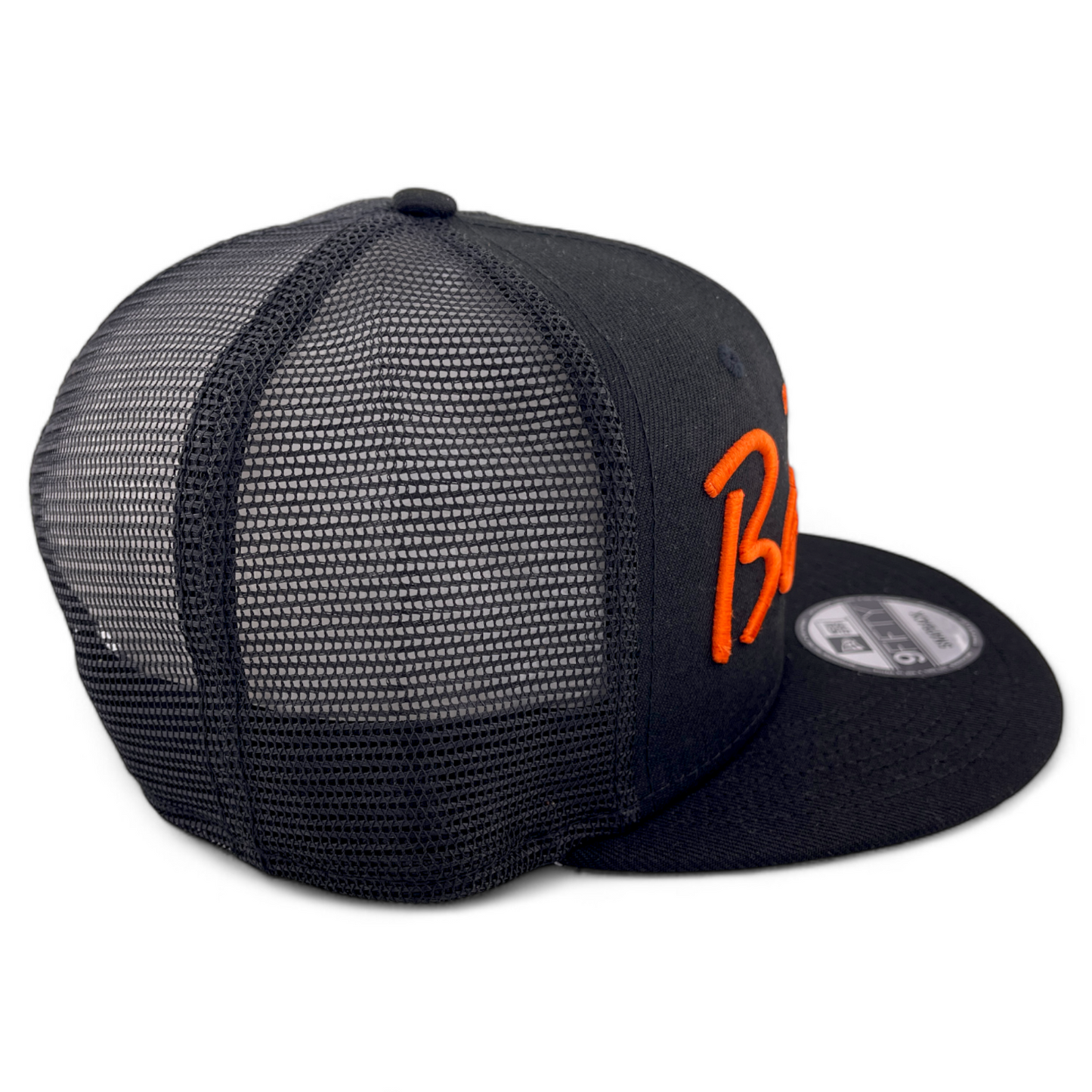 New Era Cincinnati Bengals NFL Script Logo 9FIFTY Mesh Back Snapback Hat Cap