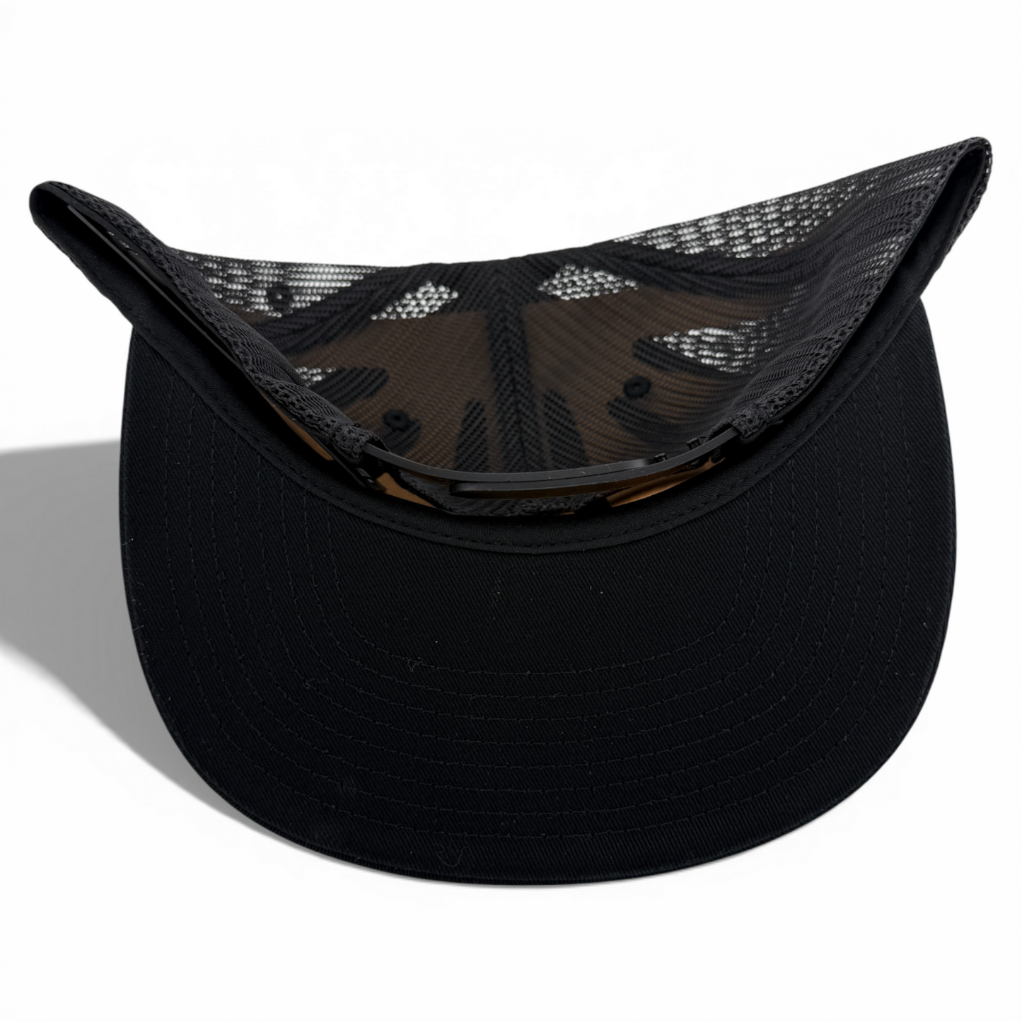 Brixton Company Grade HP Orange Mesh Back Trucker Snapback Adjustable Hat Cap