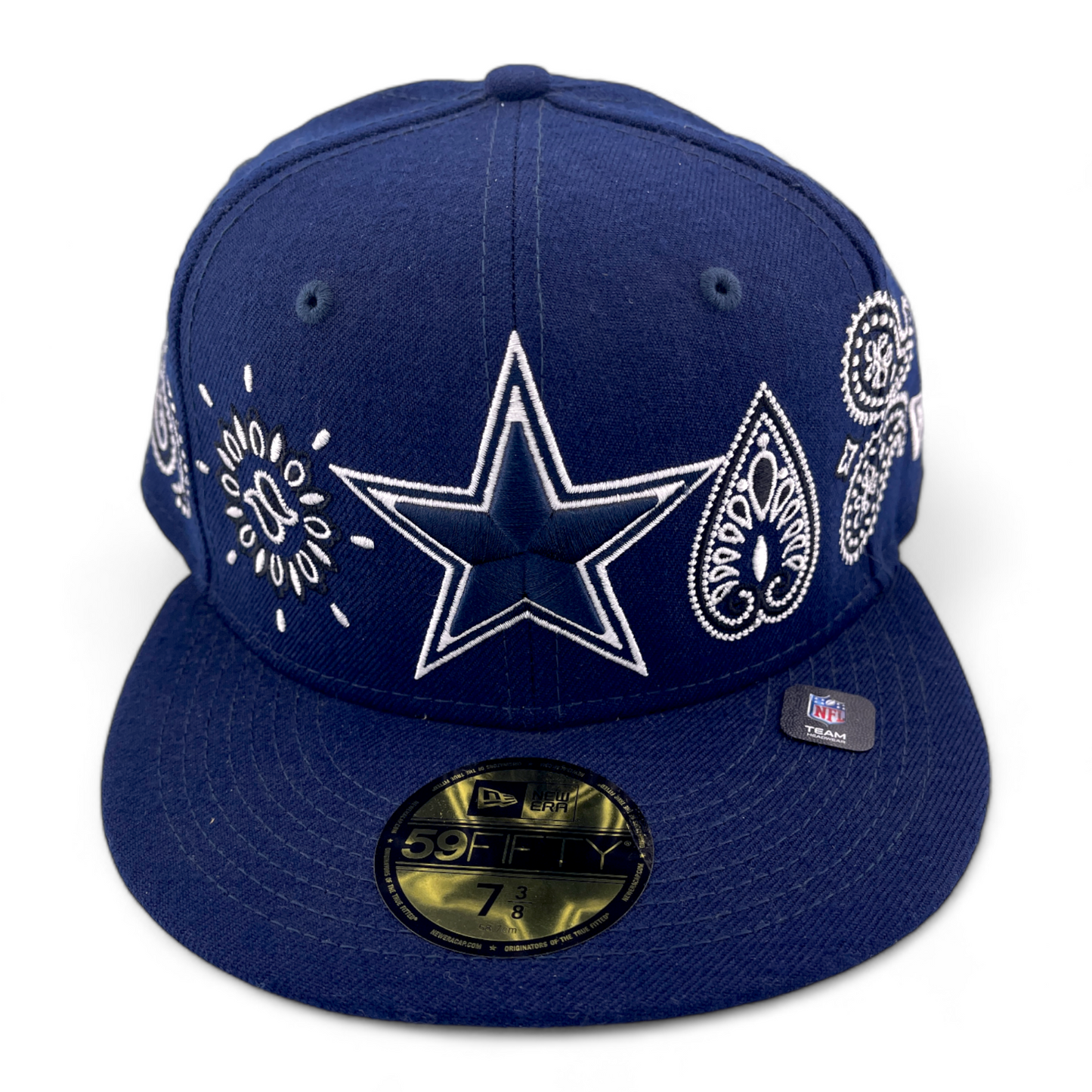 New Era Dallas Cowboys NFL QT Q2 Paisley Embroidery Patch 59FIFTY Fitted Hat Cap