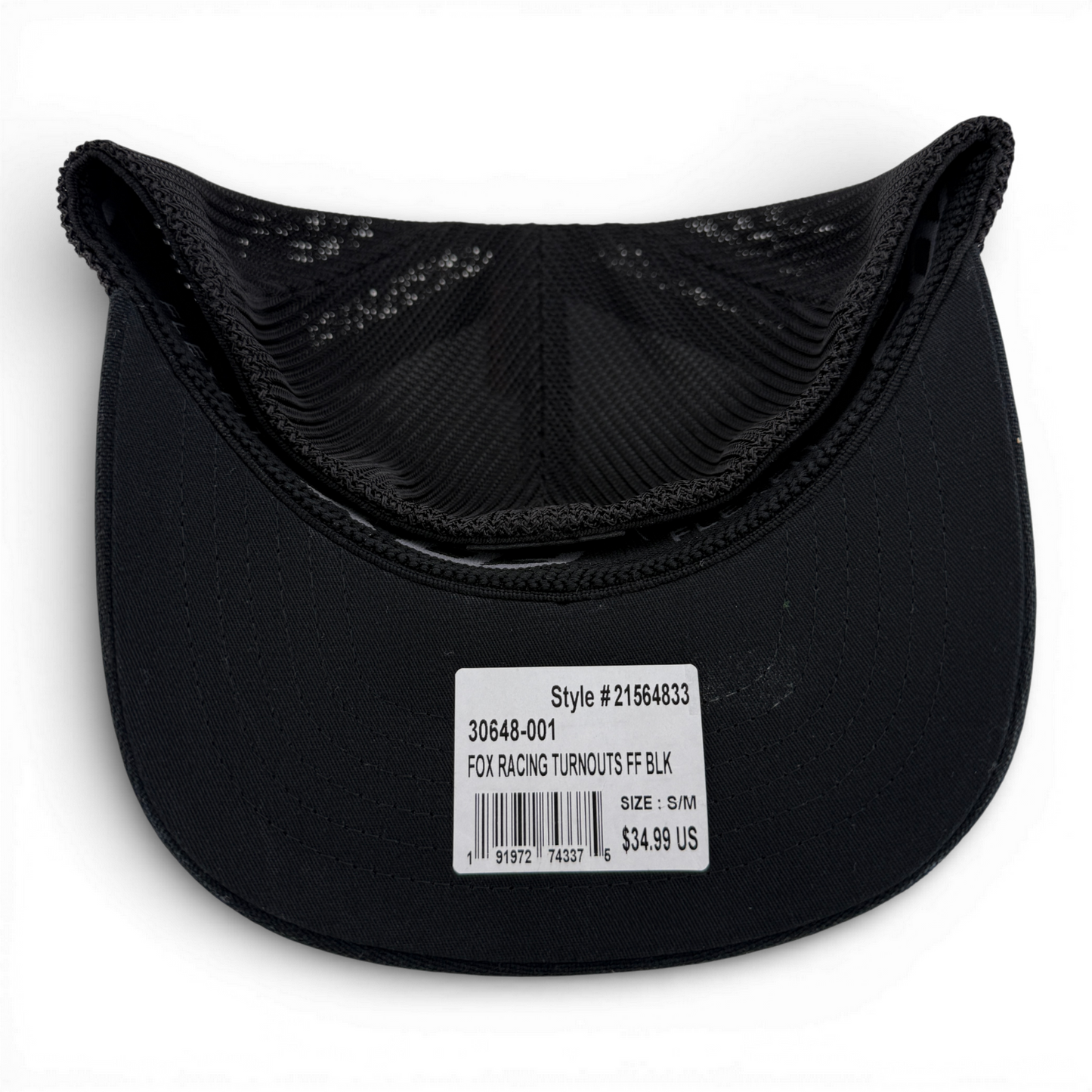Fox Racing Turnouts Front Patch Black Mesh Back Stretch Flex Fit Adult Hat Cap