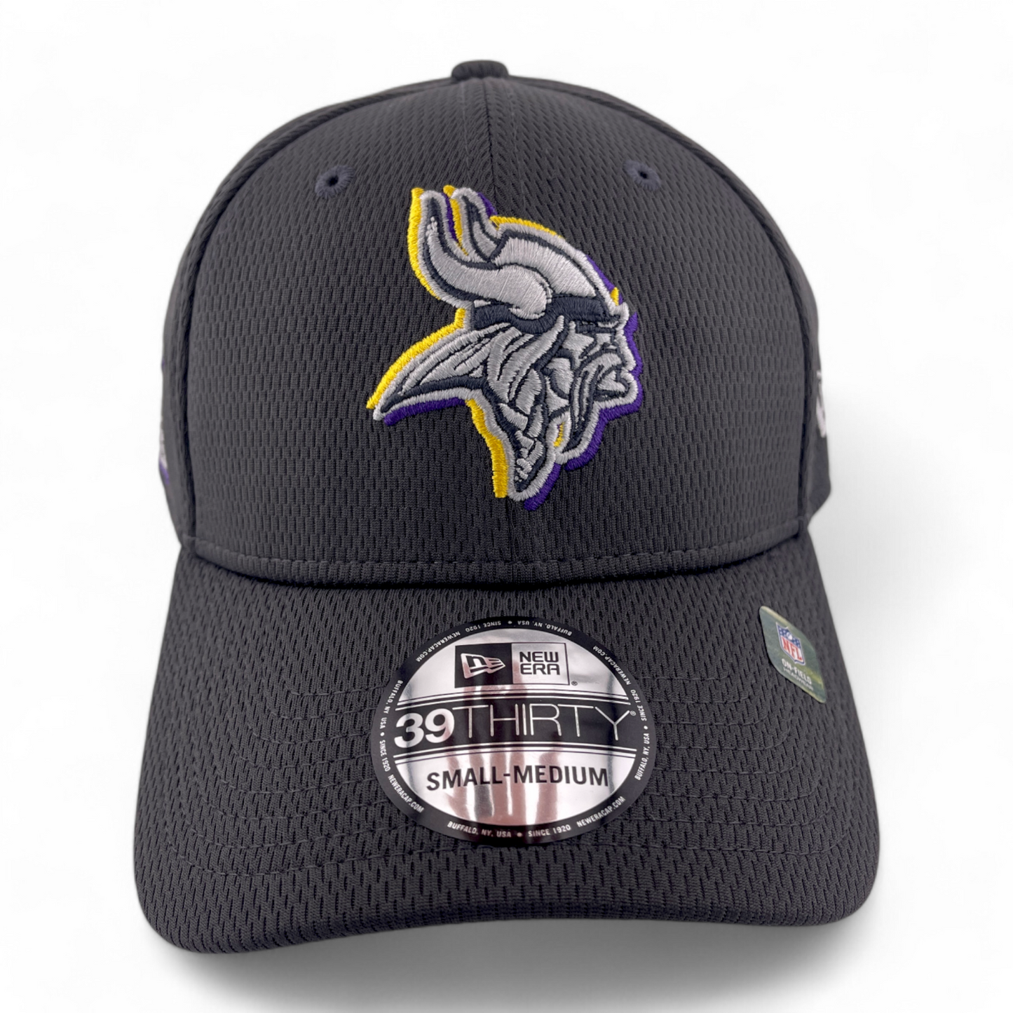 New Era Minnesota Vikings NFL 2024 Draft Graphite Grey 39Thirty Flex Fit Hat