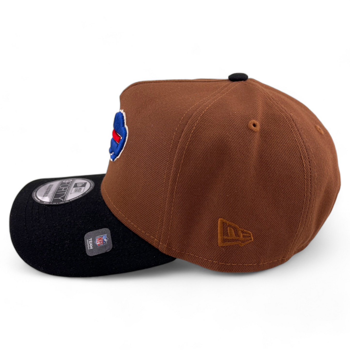 New Era Buffalo Bills NFL Harvest Brown 60 Patch 9FORTY A-Frame Snapback Hat Cap