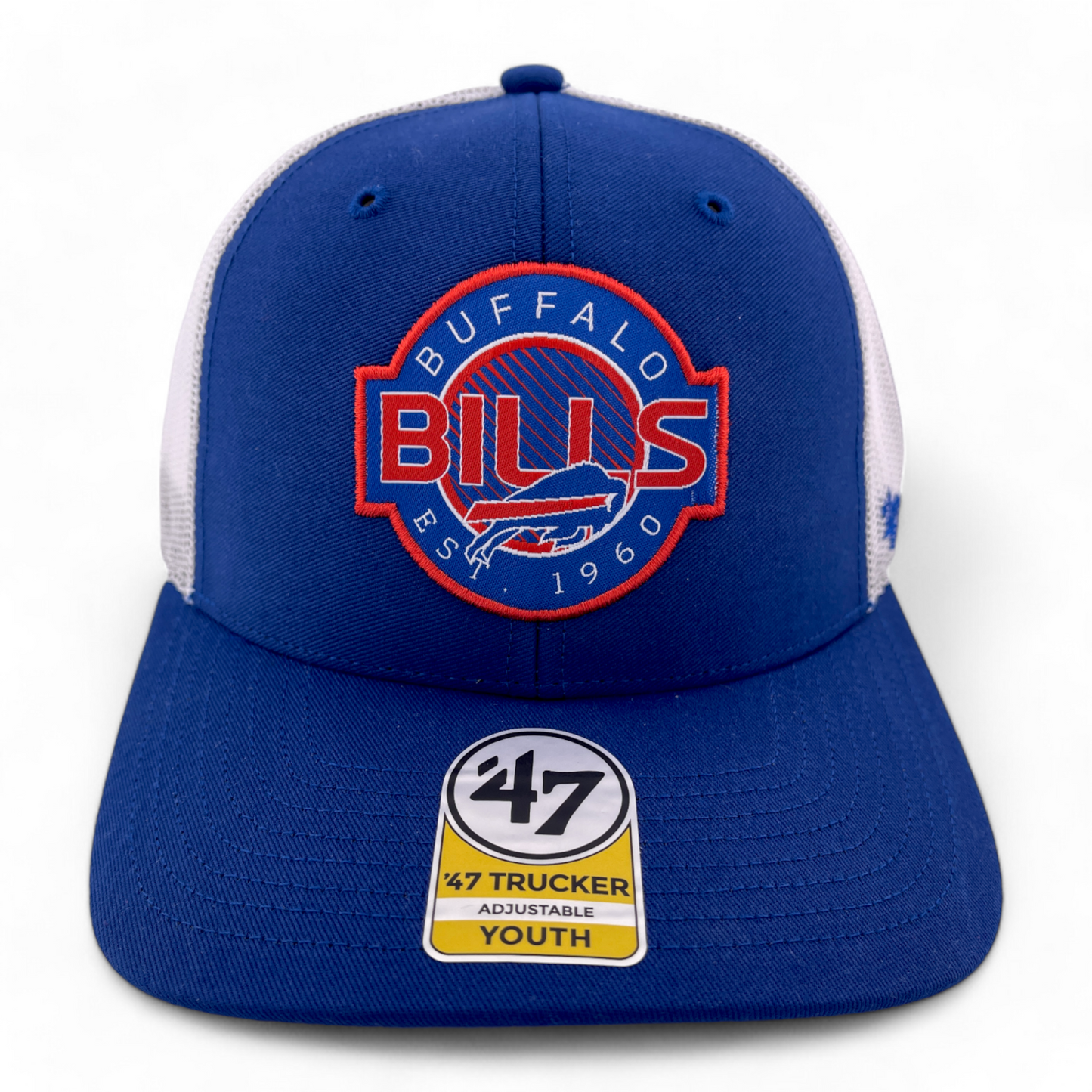 '47 Brand Buffalo Bills NFL Scramble Trucker Adjustable Snapback Hat Cap Youth
