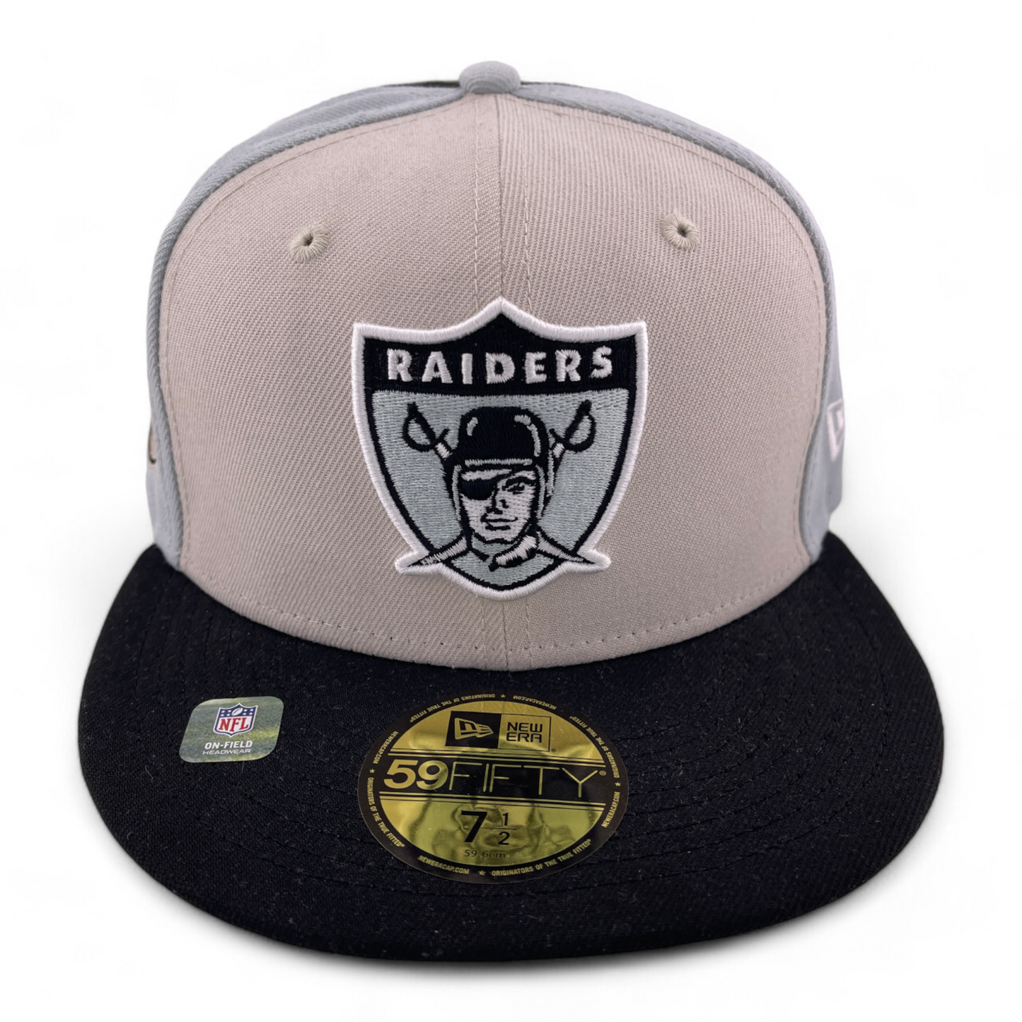 New Era Las Vegas Raiders NFL 2023 Historic Logo Sideline 59Fifty Fitted Hat Cap