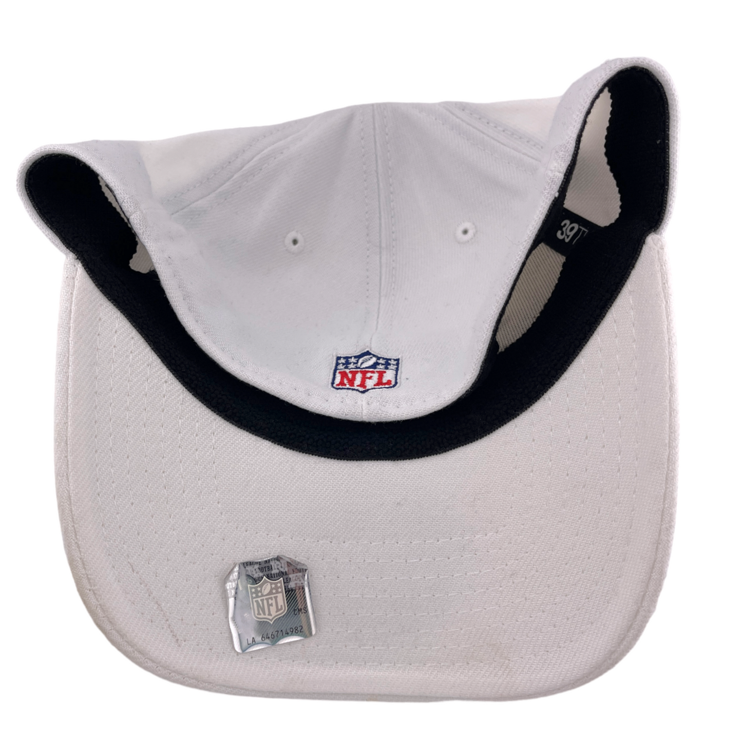 New Era New England Patriots NFL White Classic 39Thirty Hat Cap Size S/M DEFECT