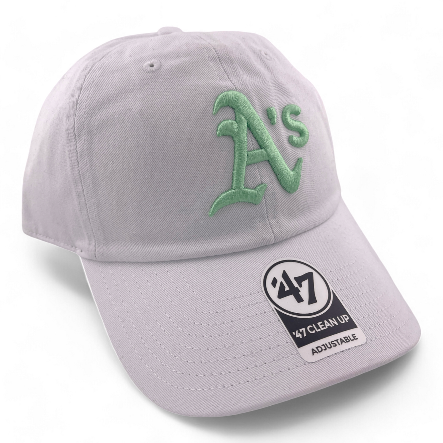 '47 Brand Oakland Athletics A's MLB Hemlock Clean Up Adjustable Dad Hat Cap