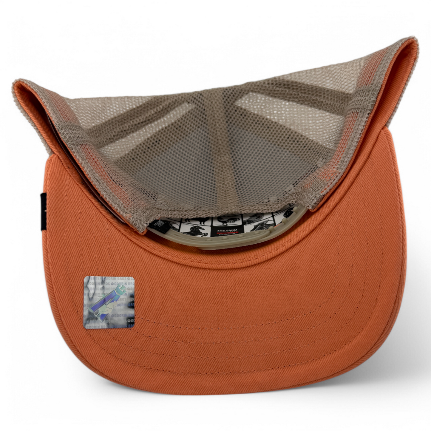 Goorin Bros The Panther The Farm Peach/Blue Trucker Adjustable Snapback Hat Cap