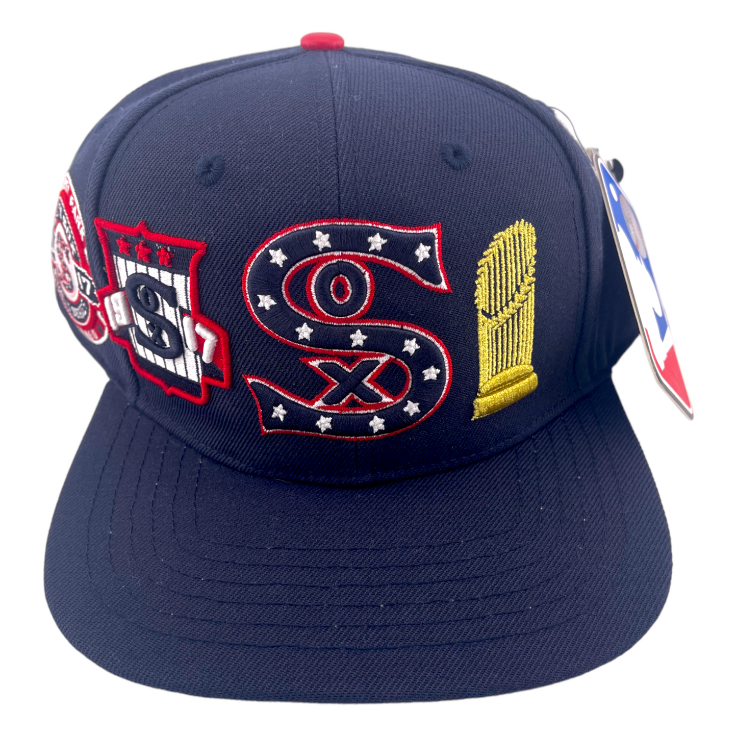 Pro Standard Chicago White Sox Double Front Logo Patch MLB Navy Snapback Hat Cap