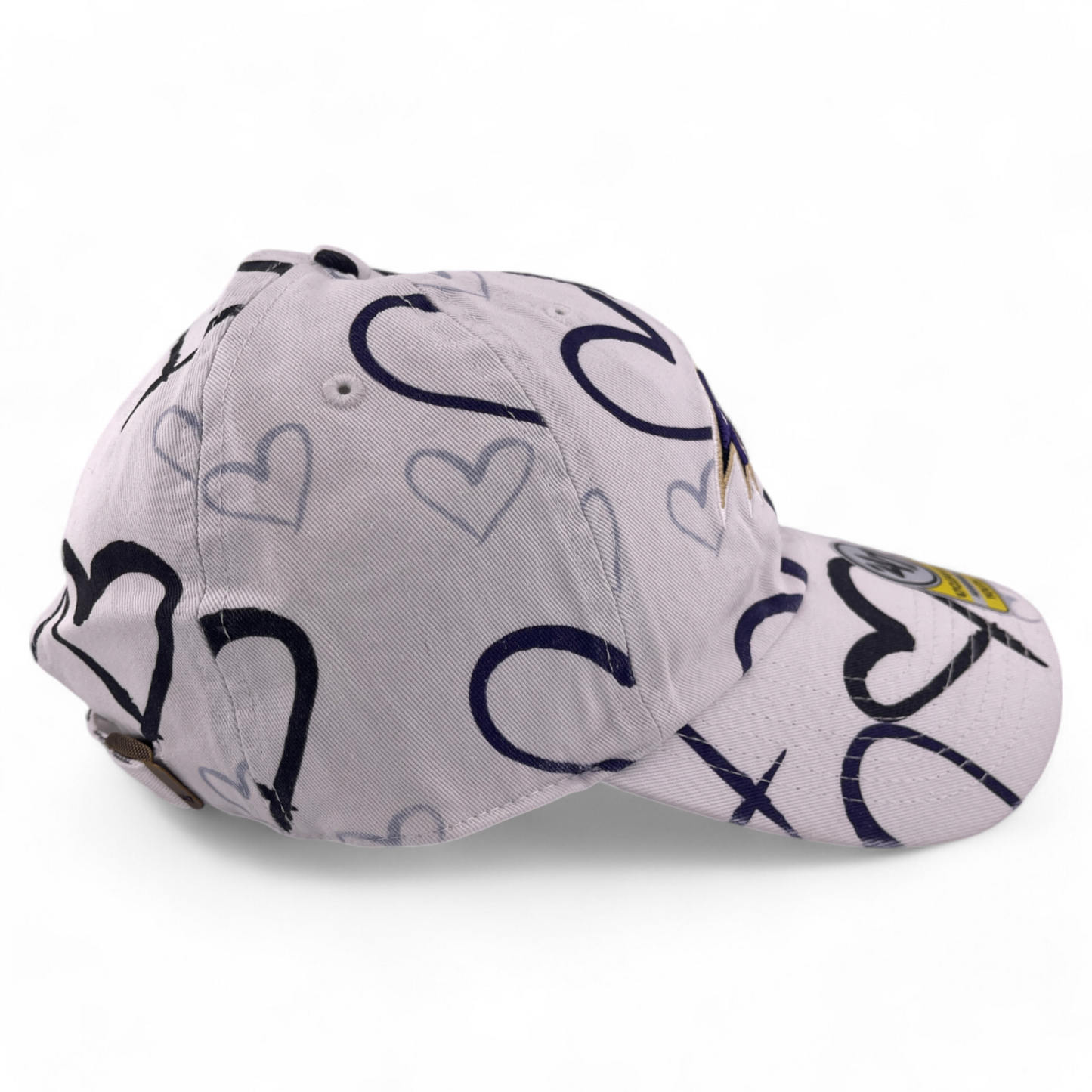 '47 Brand Baltimore Ravens Girls Adore Hearts Kids Clean Up Adjustable Dad Hat