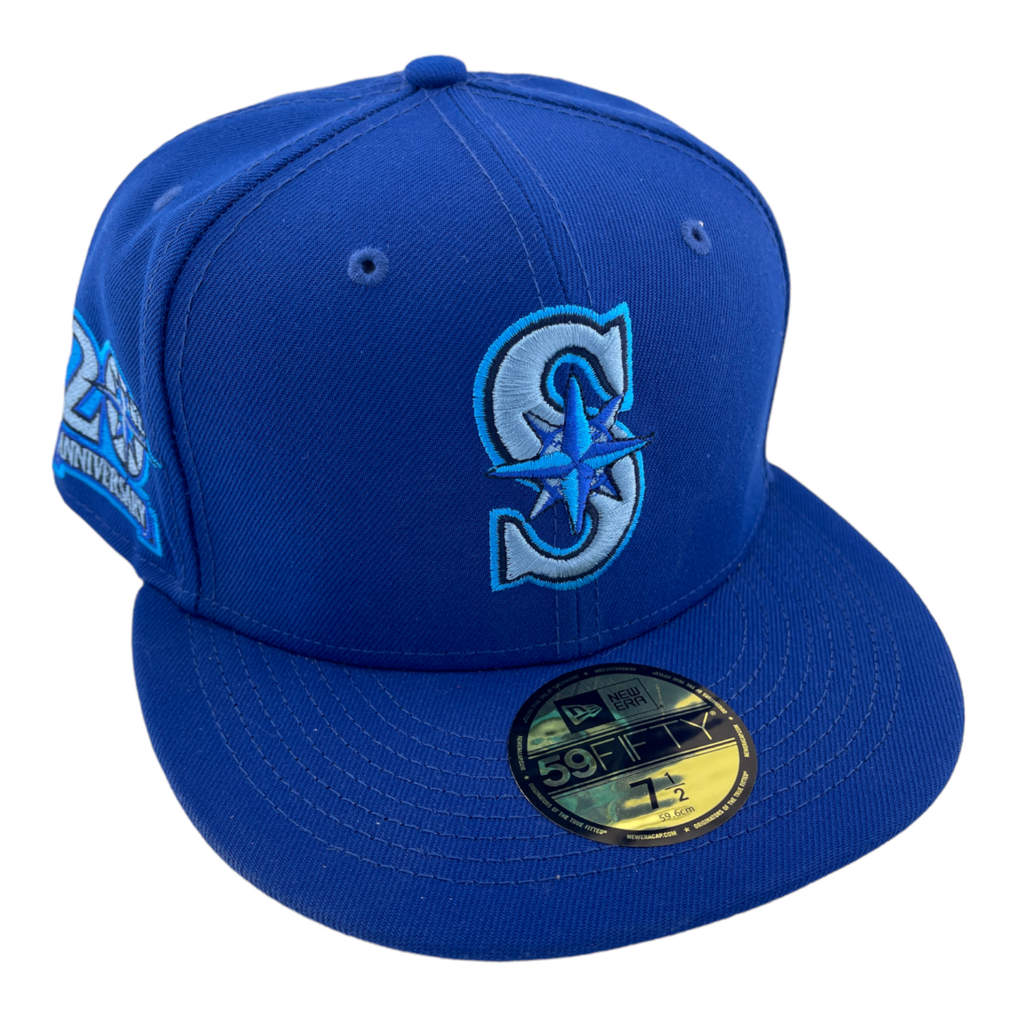New Era Seattle Mariners 20th Anniversary Patch Arctic Blue Pack UV 59FIFTY Hat Cap