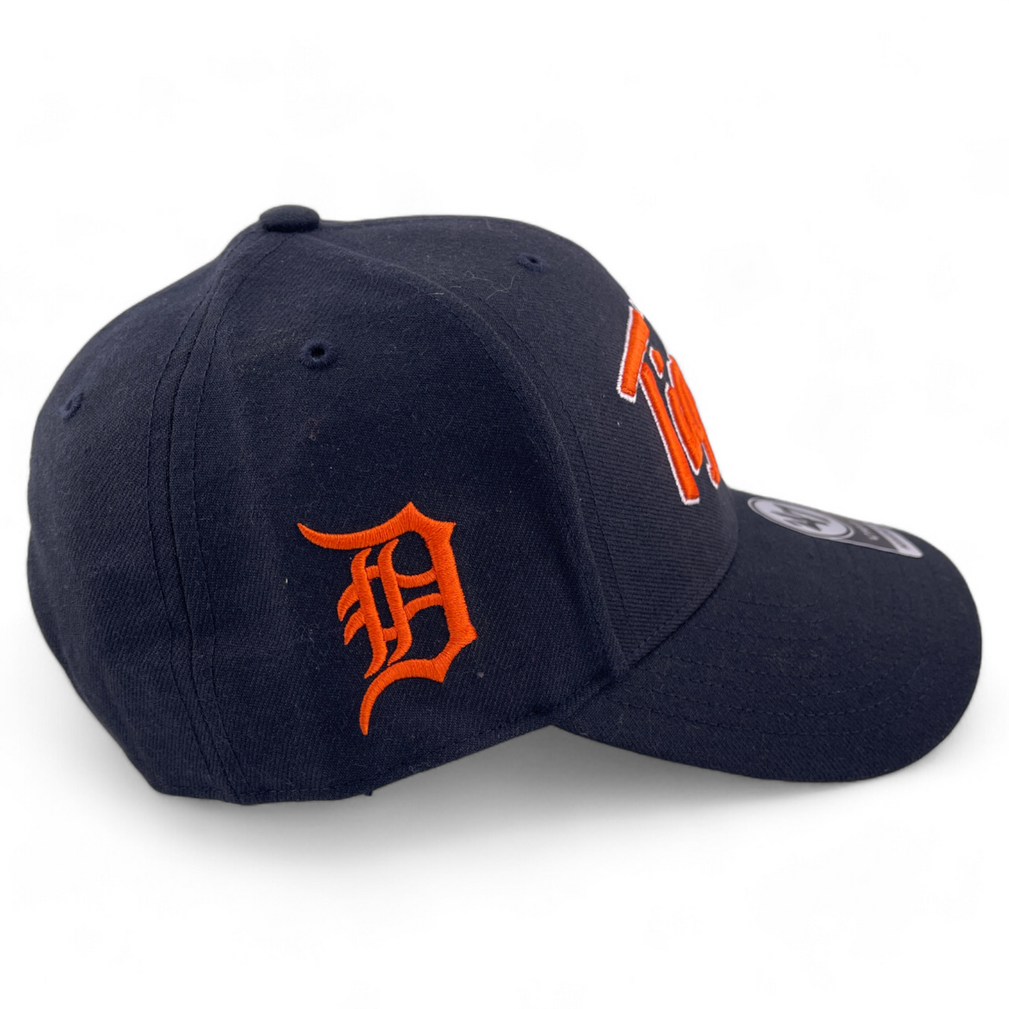 '47 Brand Detroit Tigers MLB Script Logo Side Patch Blue MVP Adjustable Hat Cap