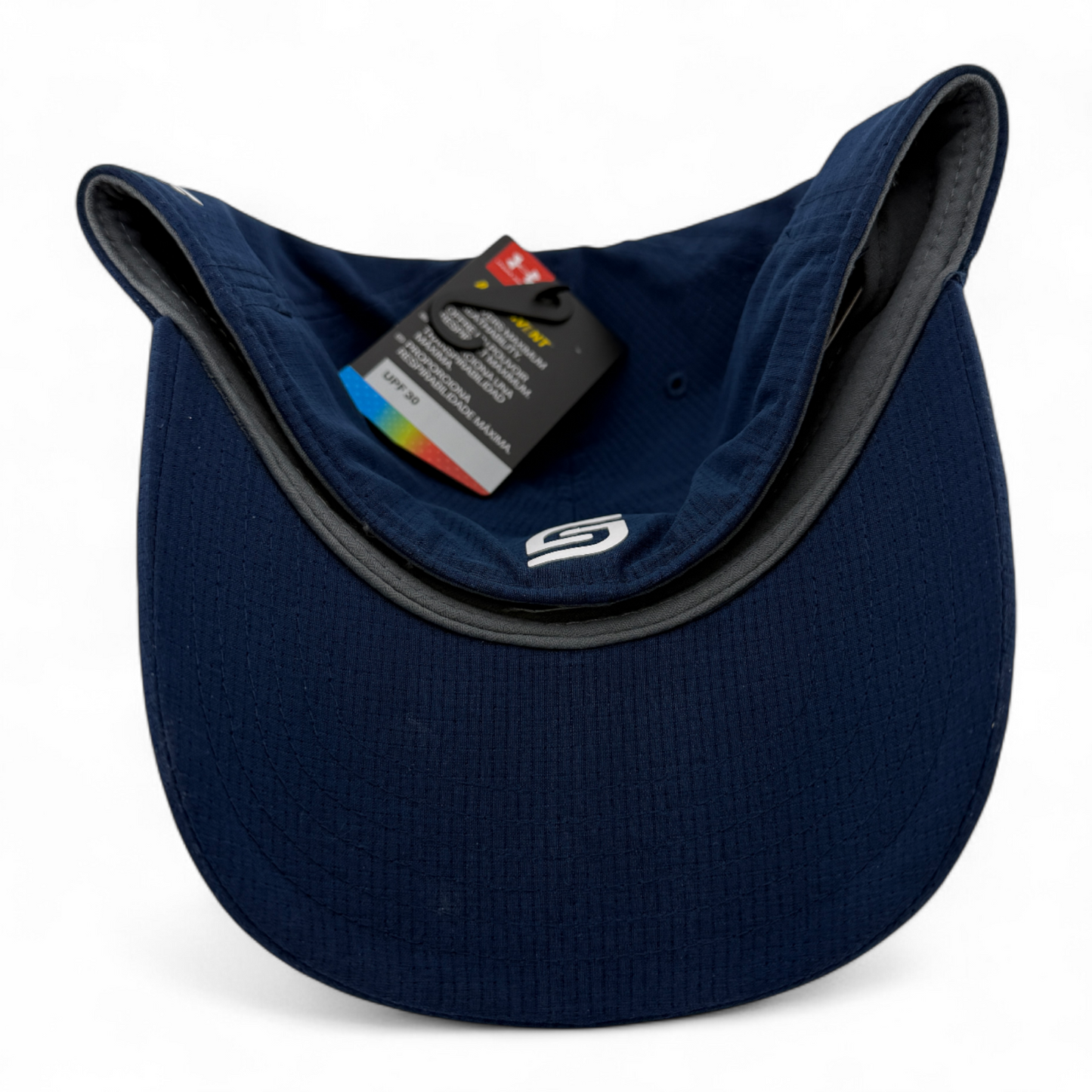 Under Armour Golf Armourvent Circle/Square Logo Patch Navy Blue Flex Fit Hat Cap