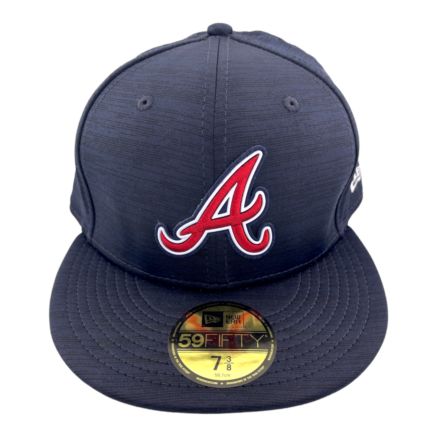 New Era Atlanta Braves 2023 Clubhouse Navy Blue/Grey UV MLB 59FIFTY Fitted Hat