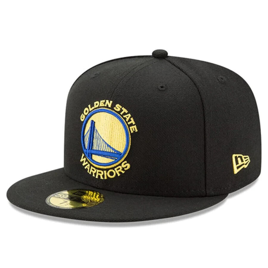 New Era Golden State Warriors NBA Black Grey UV 59FIFTY Fitted Hat Cap