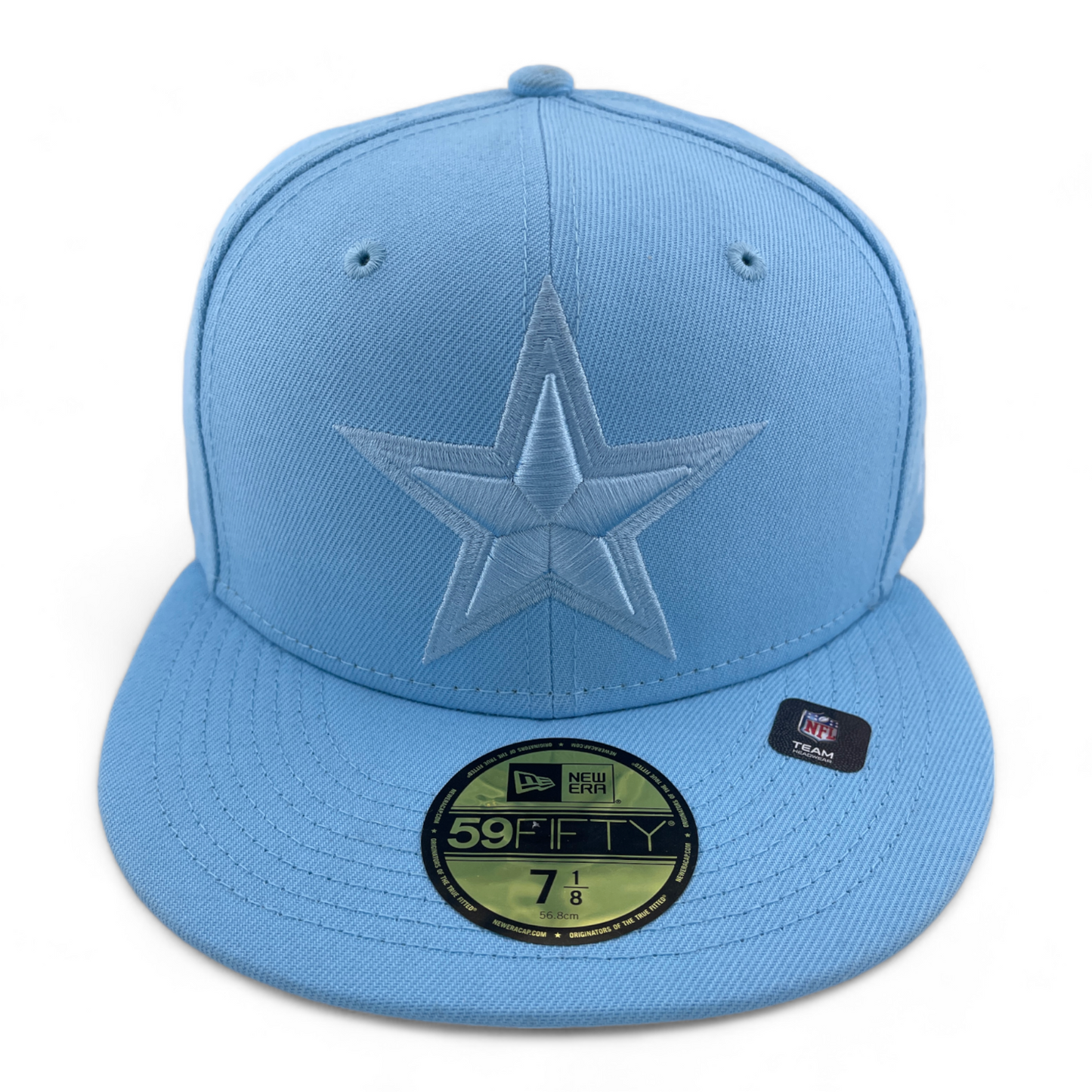 New Era Dallas Cowboys NFL Solid Color Pack Teal Blue 59FIFTY Fitted Hat Cap