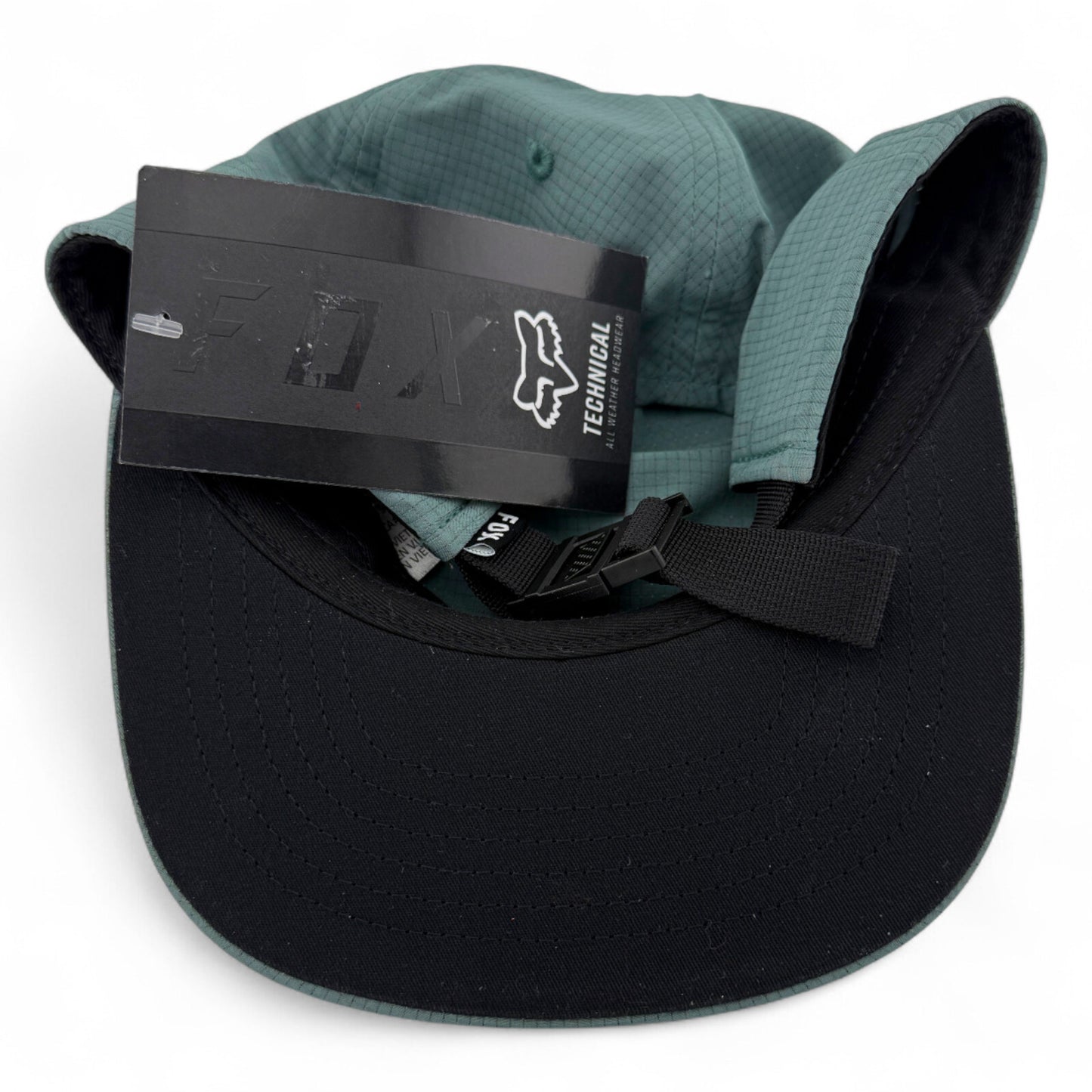 Fox Racing Base Over Stamp Logo Green Lightweight Running Adjustable Hat Cap