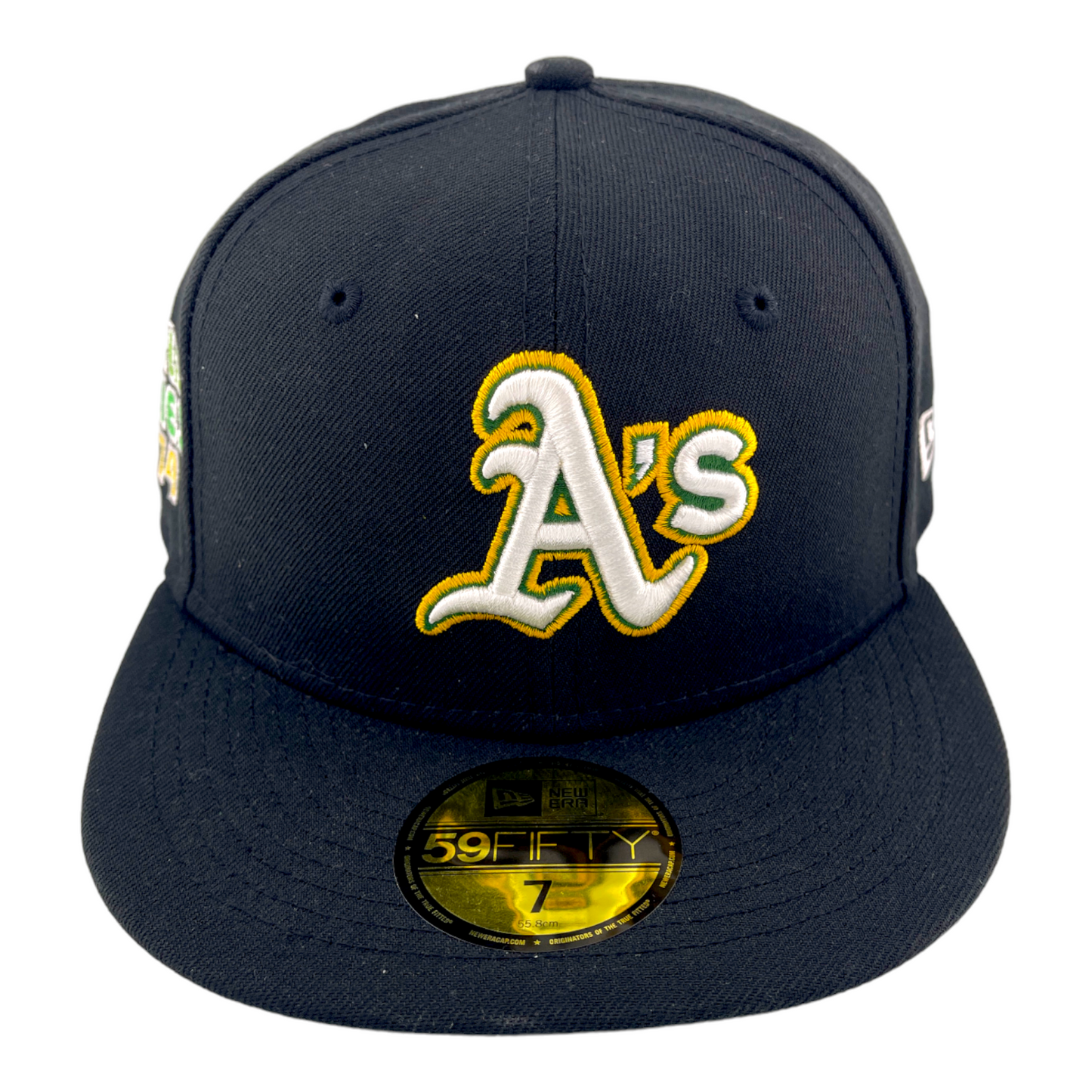 New Era Oakland A's Athletics 1974 World Series Patch Citrus Pop 59FIFTY Hat Cap