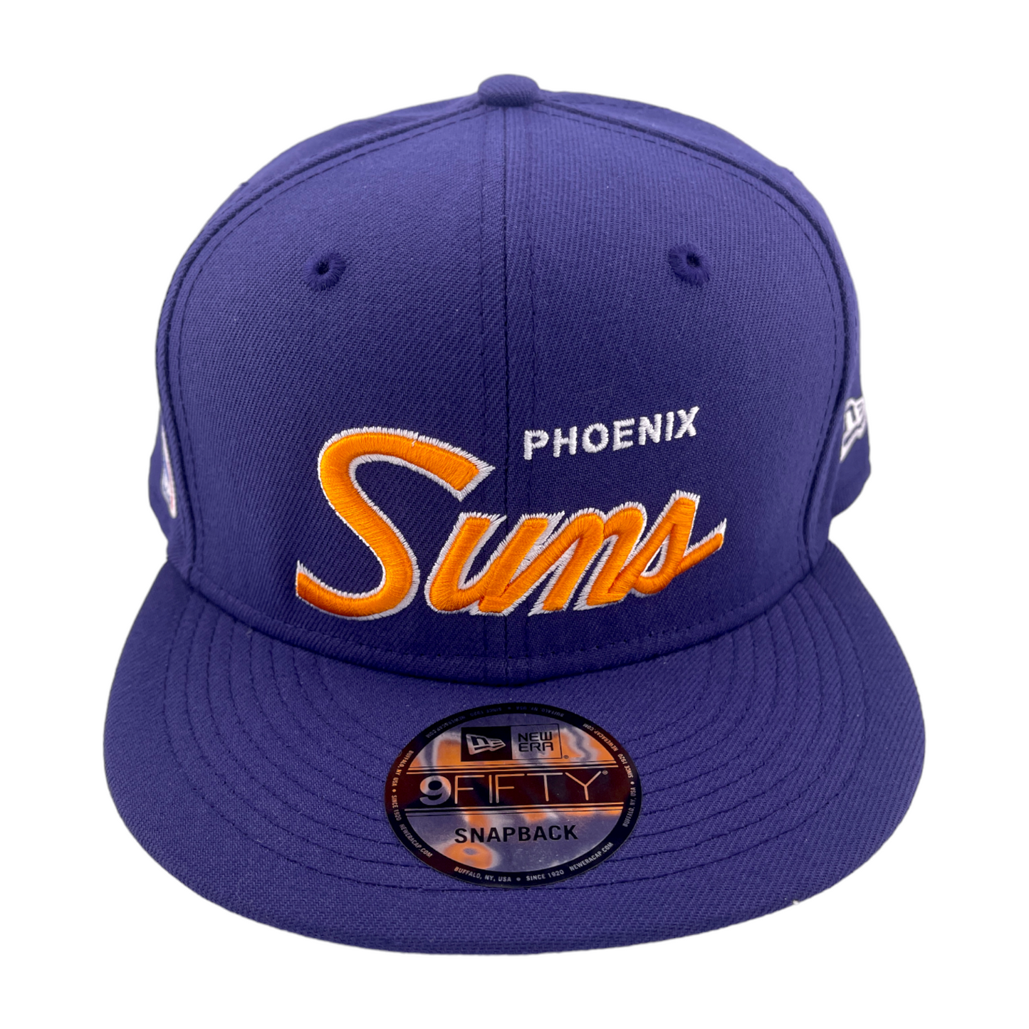 New Era Phoenix Suns Script Up Logo Purple/Grey UV NBA 9FIFTY Snapback Hat Cap