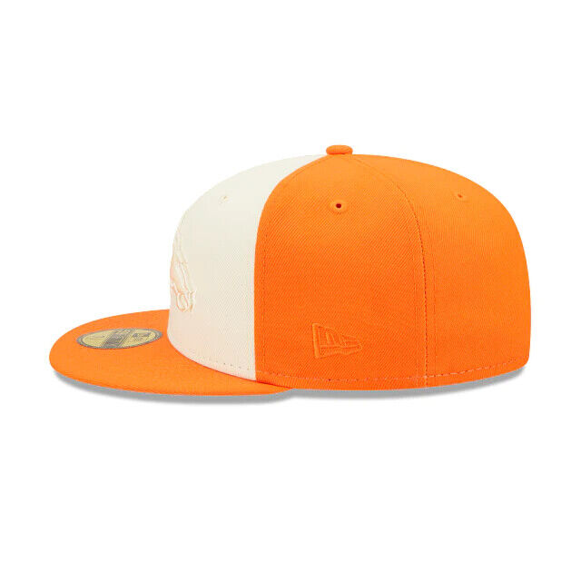 New Era Denver Broncos 2-Tone Cream/Orange XXXII Side Patch 59FIFTY Fitted Hat Cap