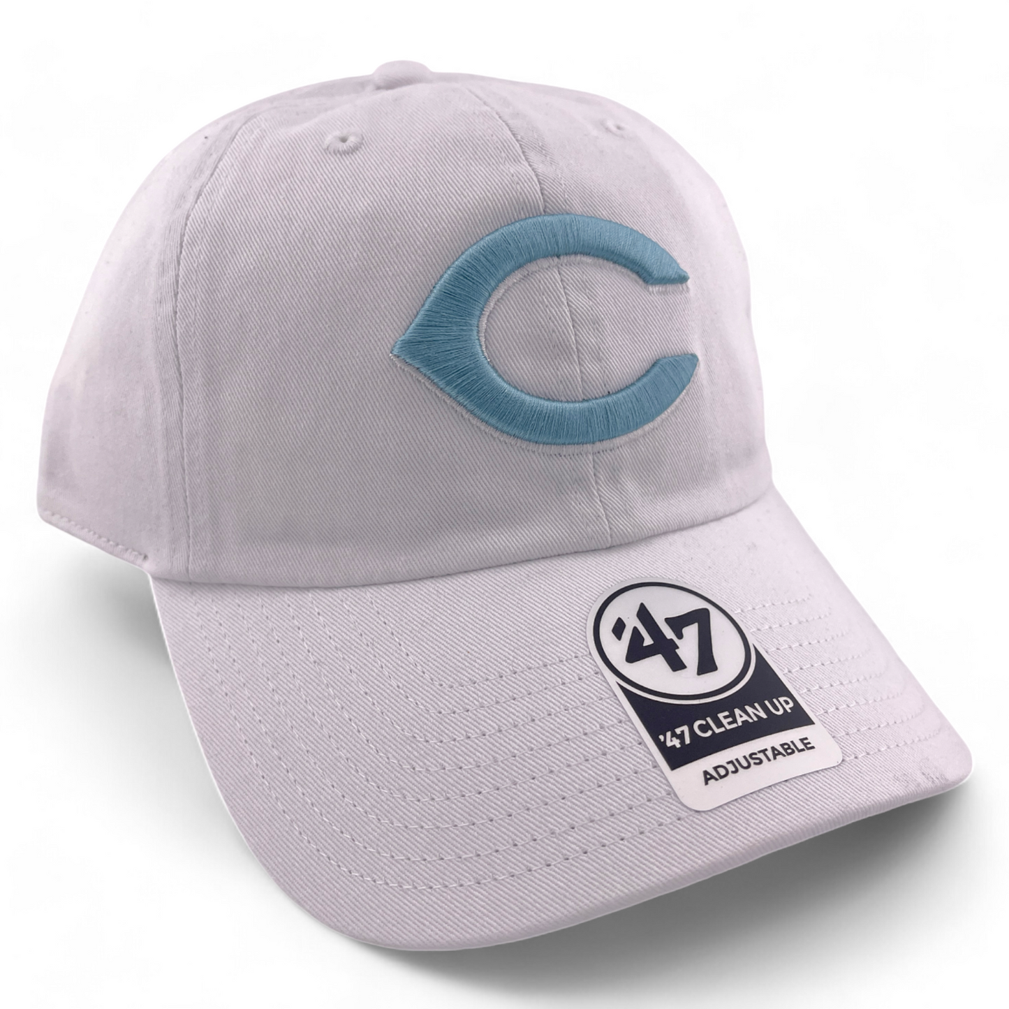 '47 Brand Cincinnati Reds MLB Mako Teal Blue Clean Up Adjustable Dad Hat Cap