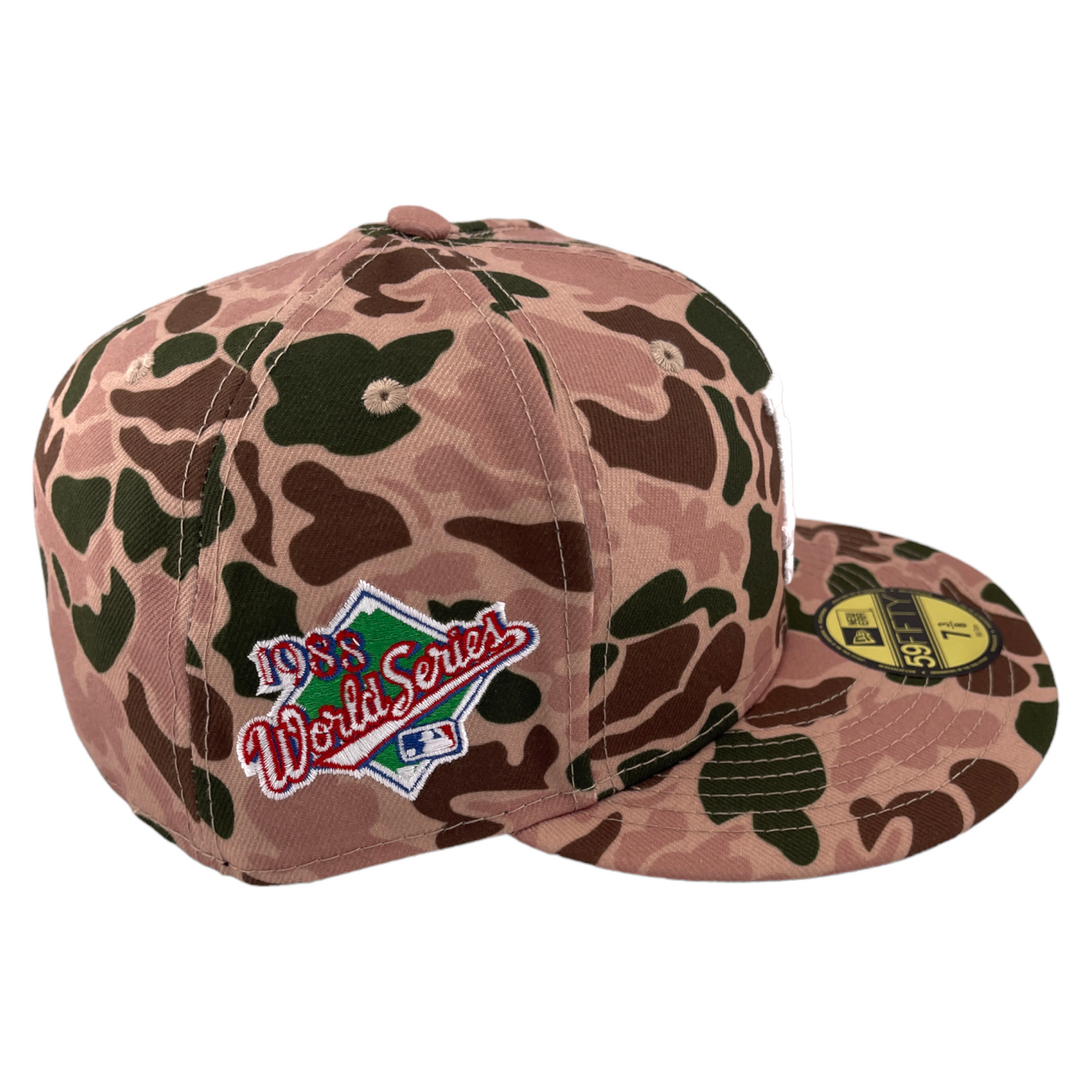 New Era Los Angeles Dodgers 1988 World Series Patch Duck Camo 59FIFTY Fitted Hat Cap