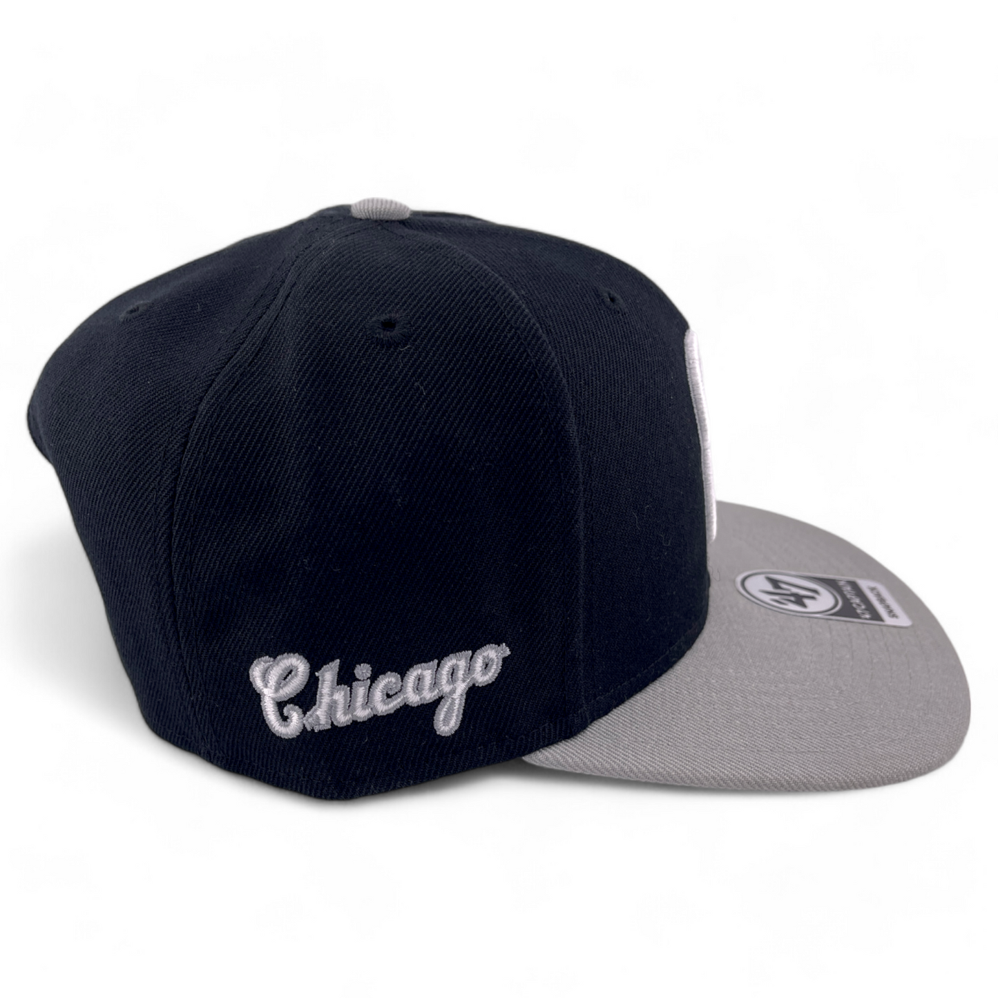 '47 Brand Chicago White Sox Cooperstown Black/Grey Captain Snapback Hat Cap