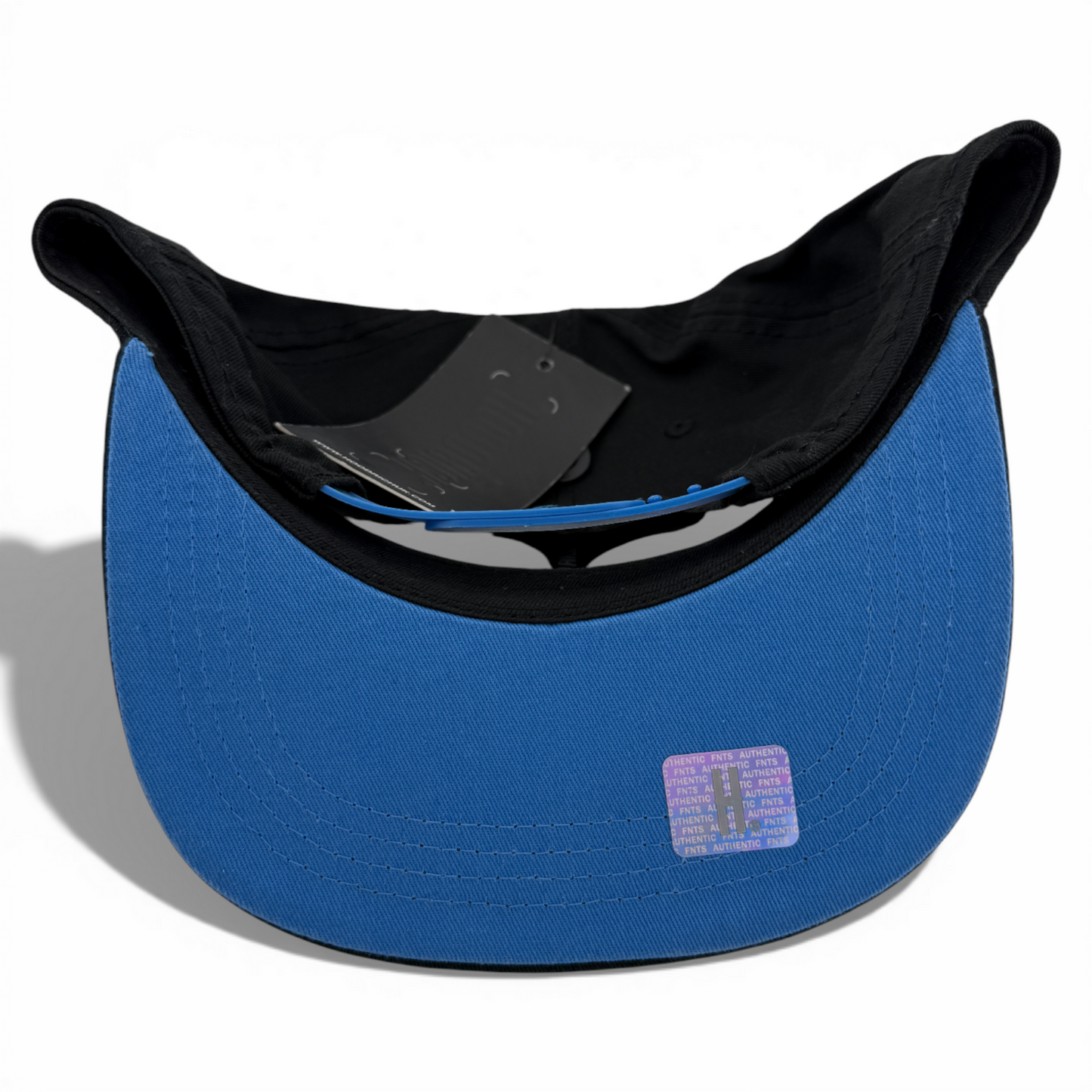 Hoodrich OG Mark Snap Side Patch Black/Blue Flat Bill Adjustable Snapback Hat