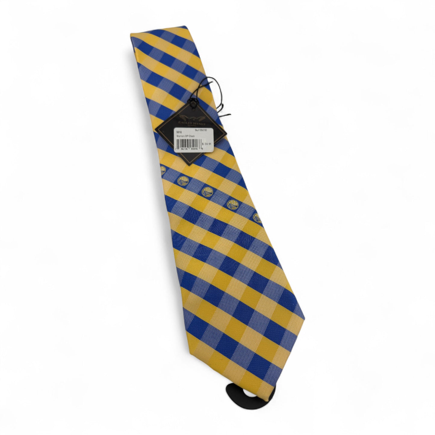 Eagles Wings San Francisco Golden State Warriors NBA Checkered Men's Necktie Tie