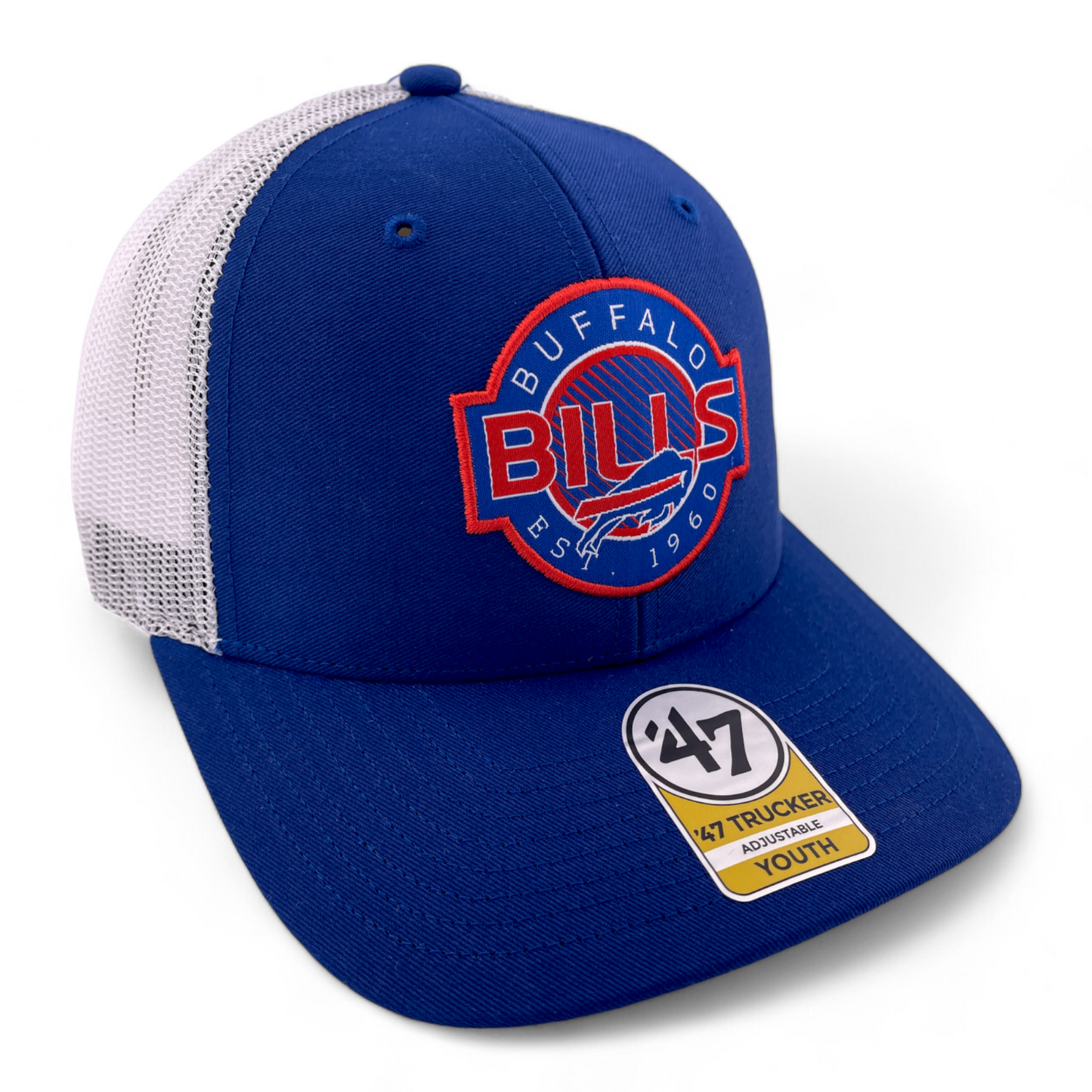 '47 Brand Buffalo Bills NFL Scramble Trucker Adjustable Snapback Hat Cap Youth