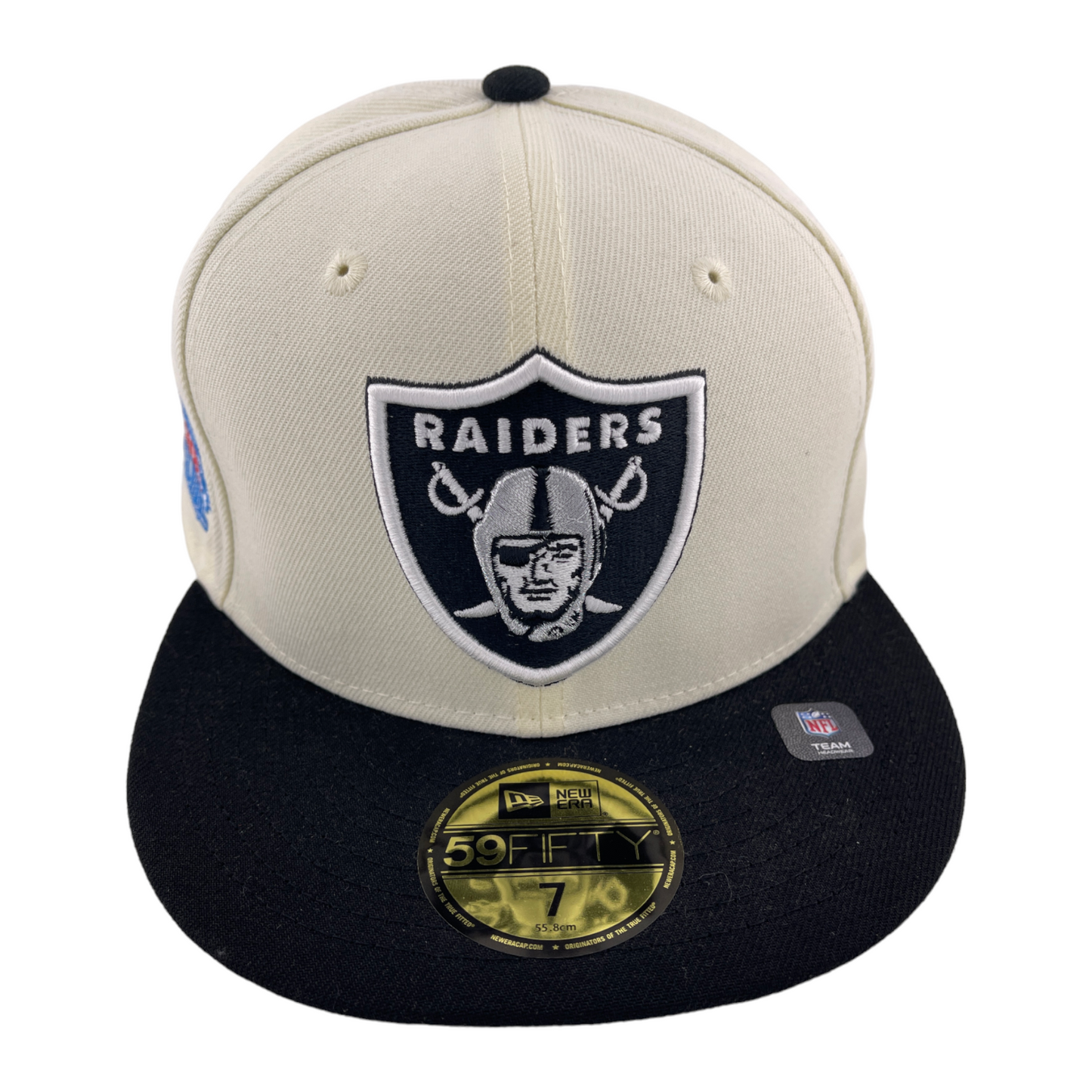 New Era Las Vegas Raiders NFL Superbowl XVIII Side Patch 59Fifty Fitted Hat Cap