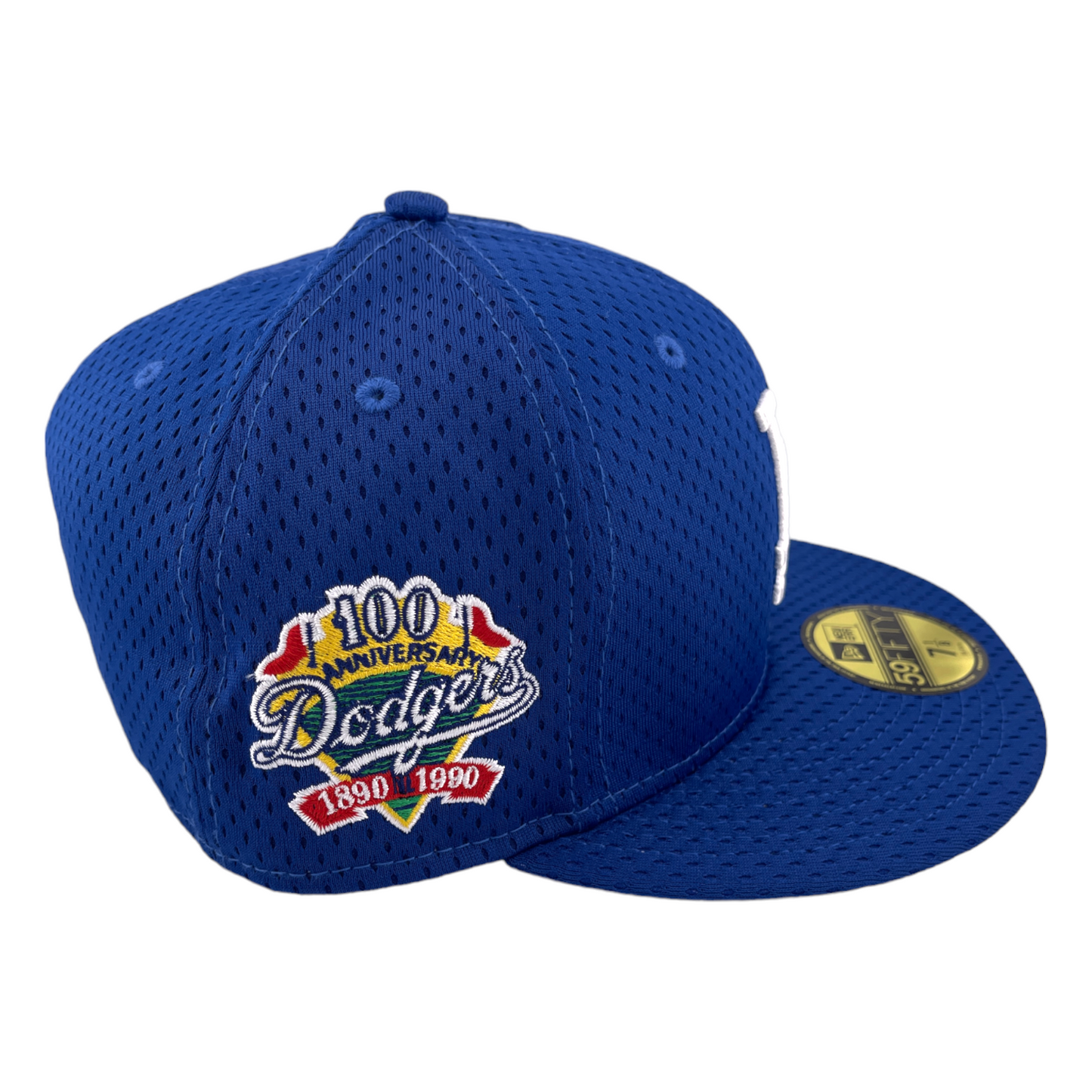 New Era Los Angeles Dodgers LA 90s Throwback Mesh Patch Blue 59FIFTY Fitted Hat Cap