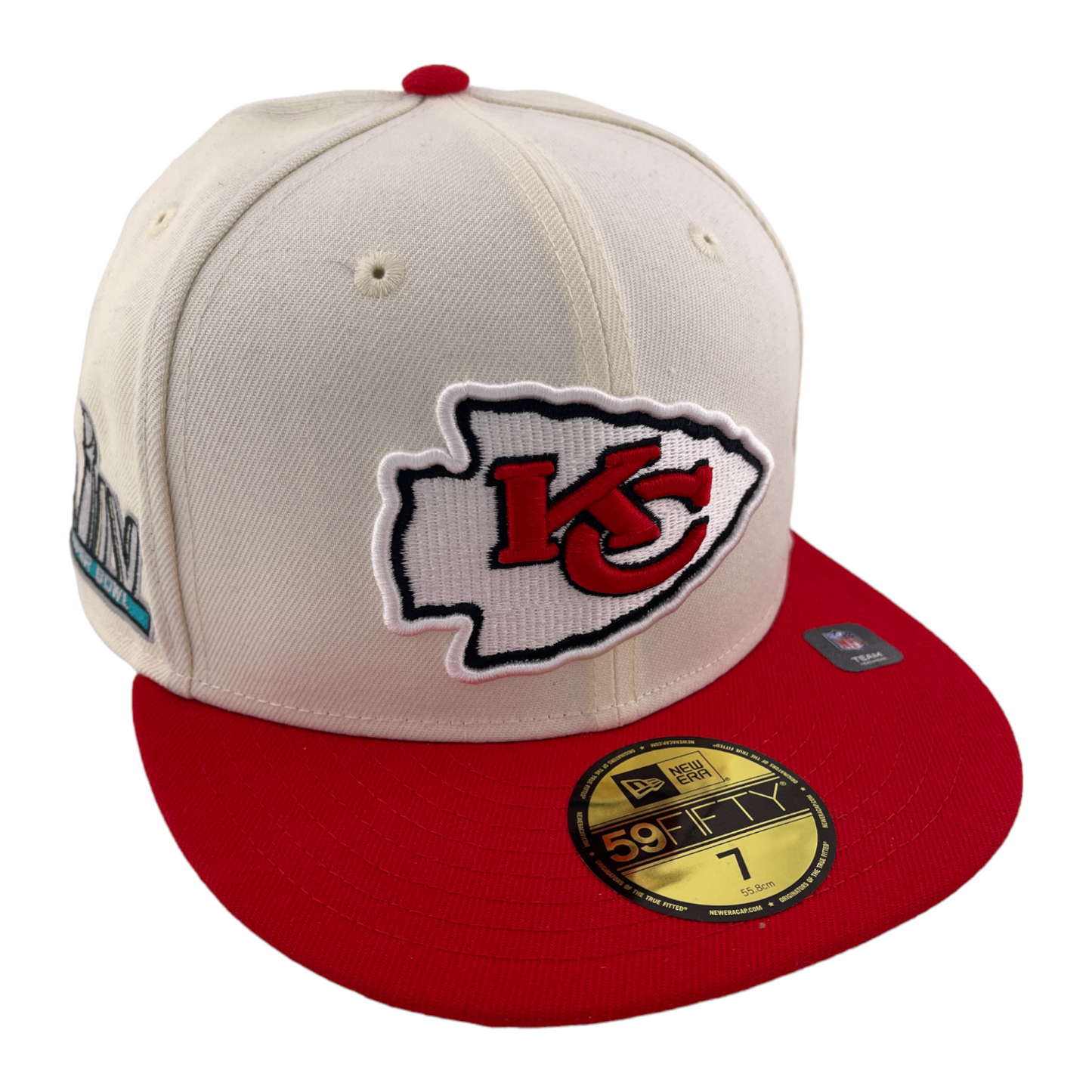 New Era Kansas City Chiefs NFL Retro Superbowl LIV Patch 59Fifty Fitted Hat Cap