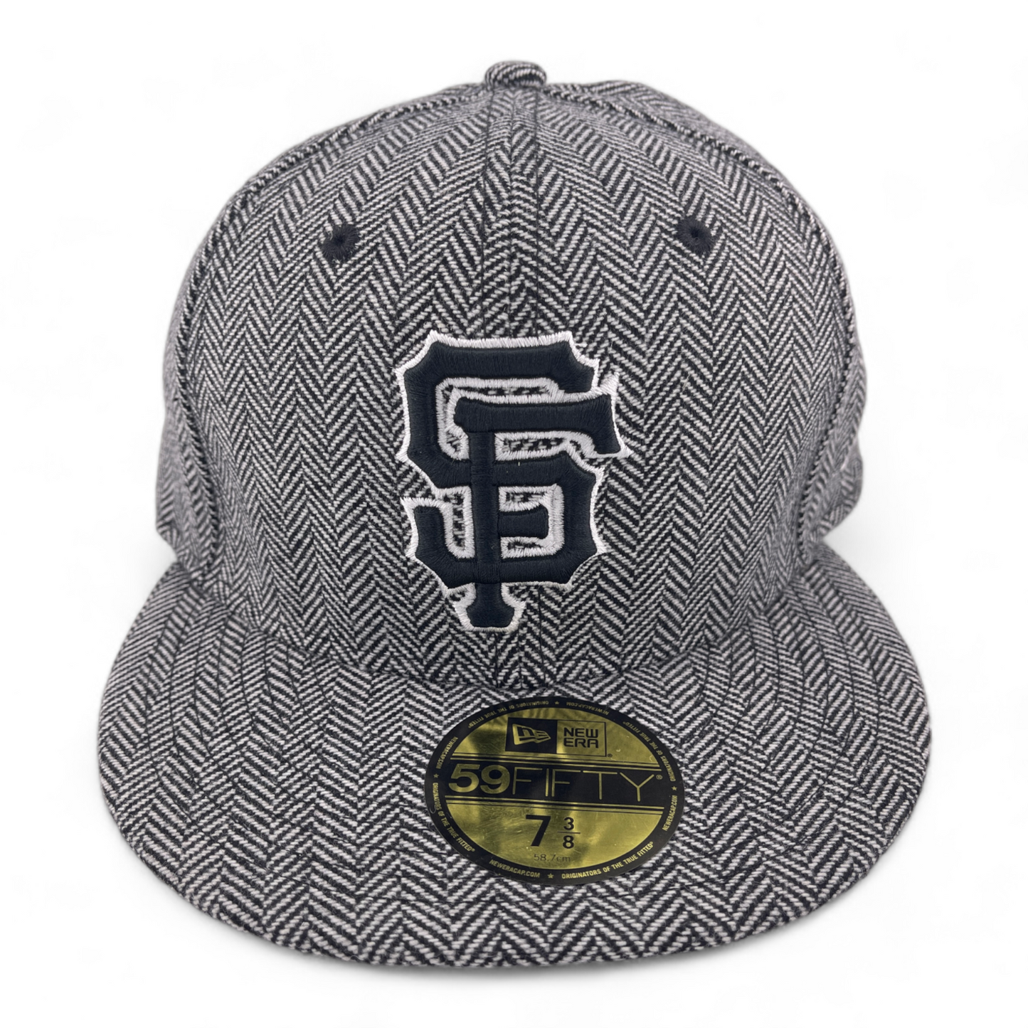 New Era San Francisco Giants MLB Black/White Tweed Pack 59Fifty Fitted Hat Cap
